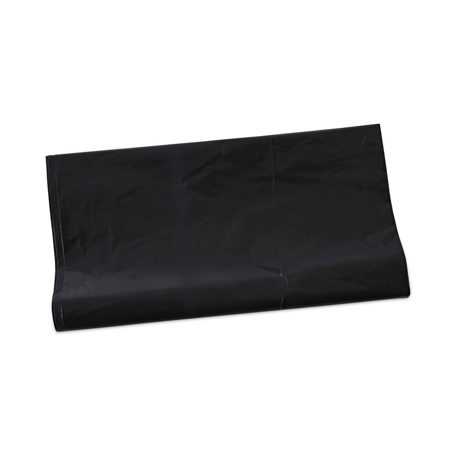 Linear Low Density Industrial Can Liners, 56 gal, 1.7 mil, 43" x 47", Black, Flat Pack, 100/Carton