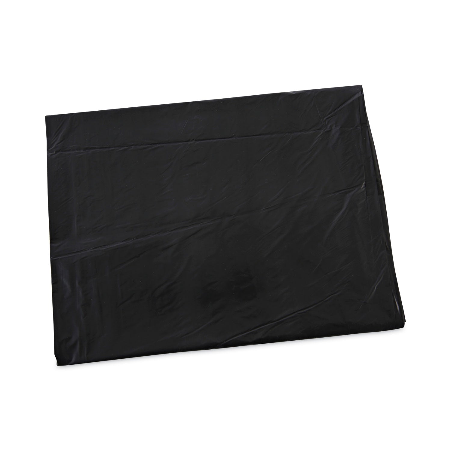 Linear Low Density Industrial Can Liners, 60 gal, 0.7 mil, 38" x 58", Black, Flat Pack, 100/Carton