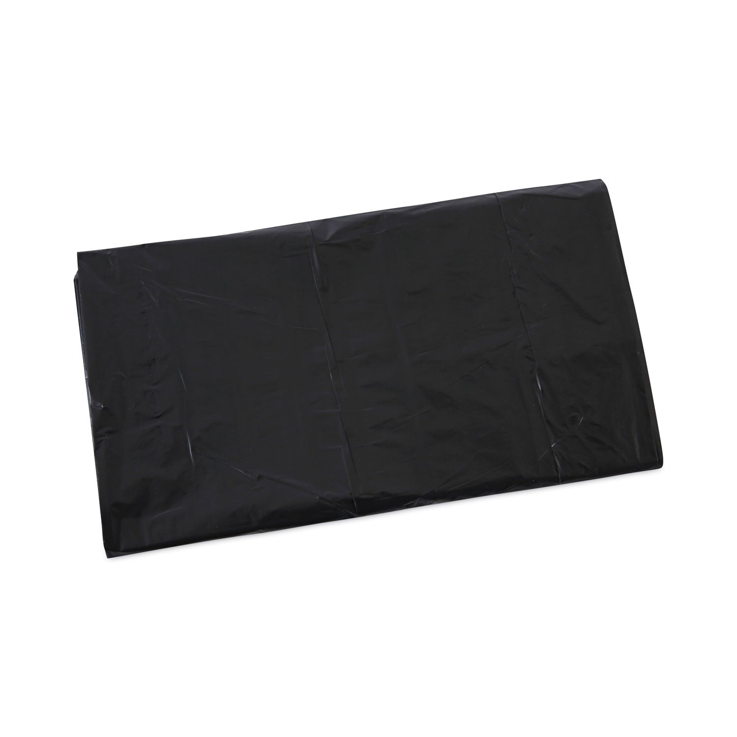 Linear Low Density Industrial Can Liners, 45 gal, 0.7 mil, 40" x 46", Black, Flat Pack, 100/Carton