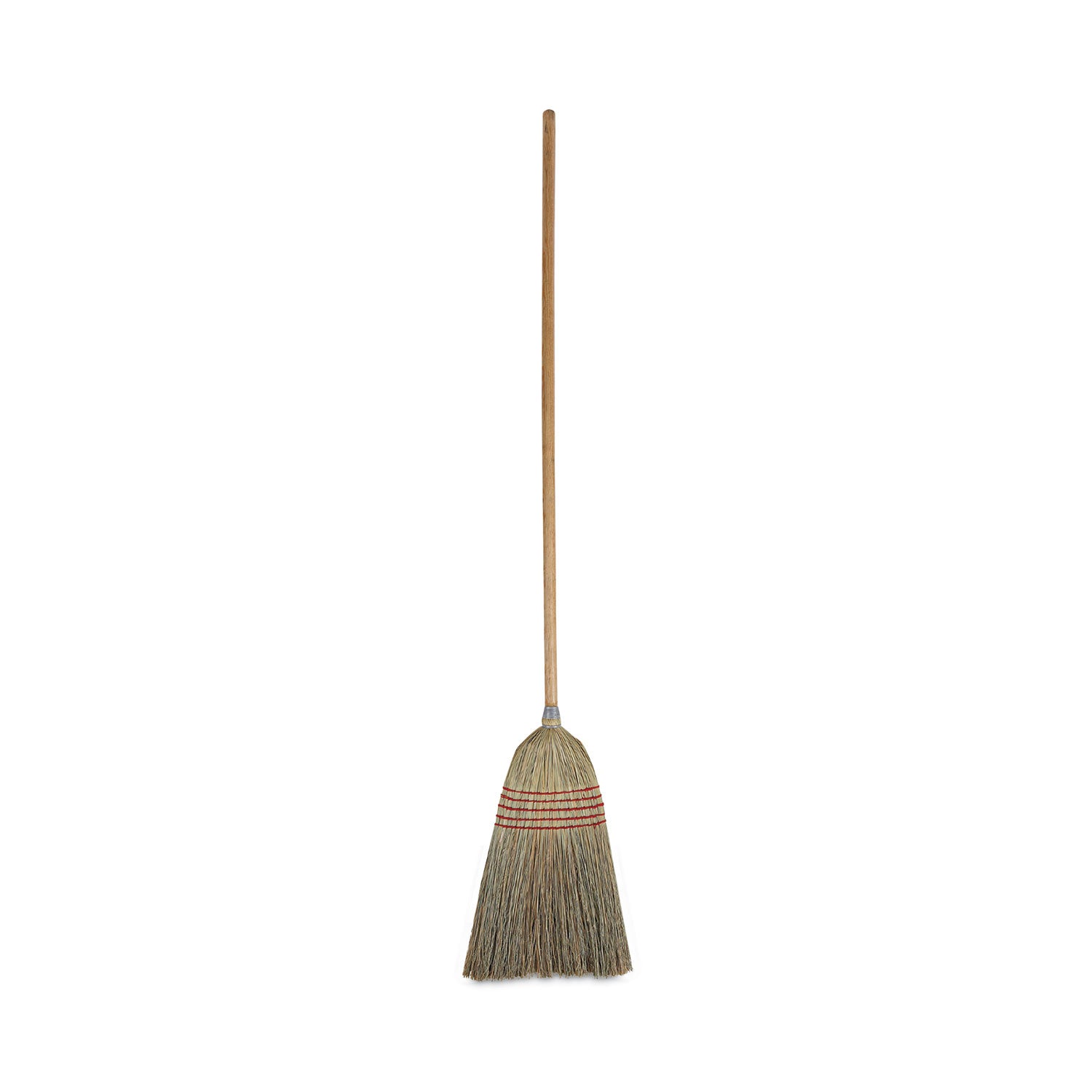 Parlor Broom, Corn Fiber Bristles, 55" Overall Length, Natural