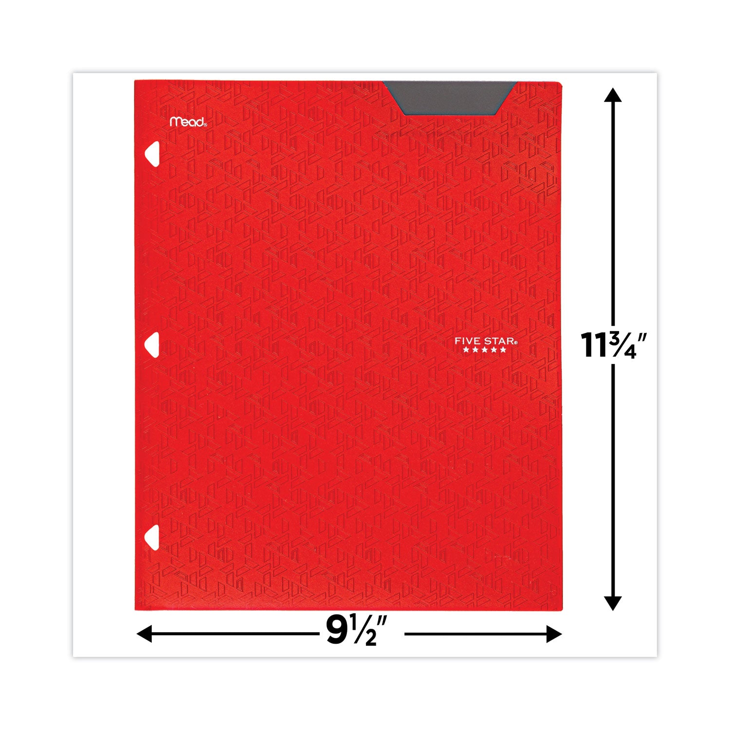 Five Star® Two-Pocket Stay-Put Plastic Folder, 11 x 8.5, Assorted, 4/Pack