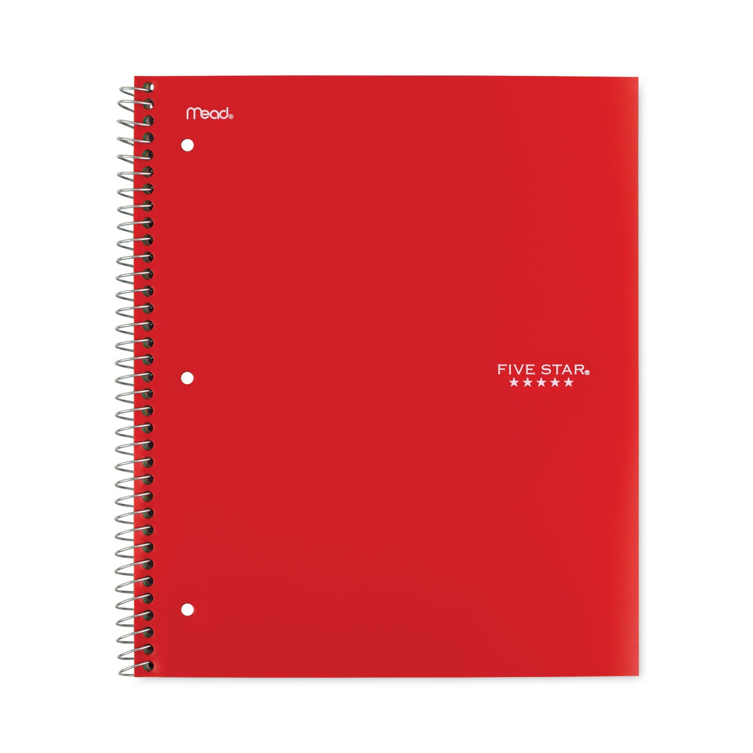 Five Star® Wirebound Notebook with Eight Pockets, 5-Subject, Medium/College Rule, Randomly Assorted Cover Color, (200) 11 x 8.5 Sheets