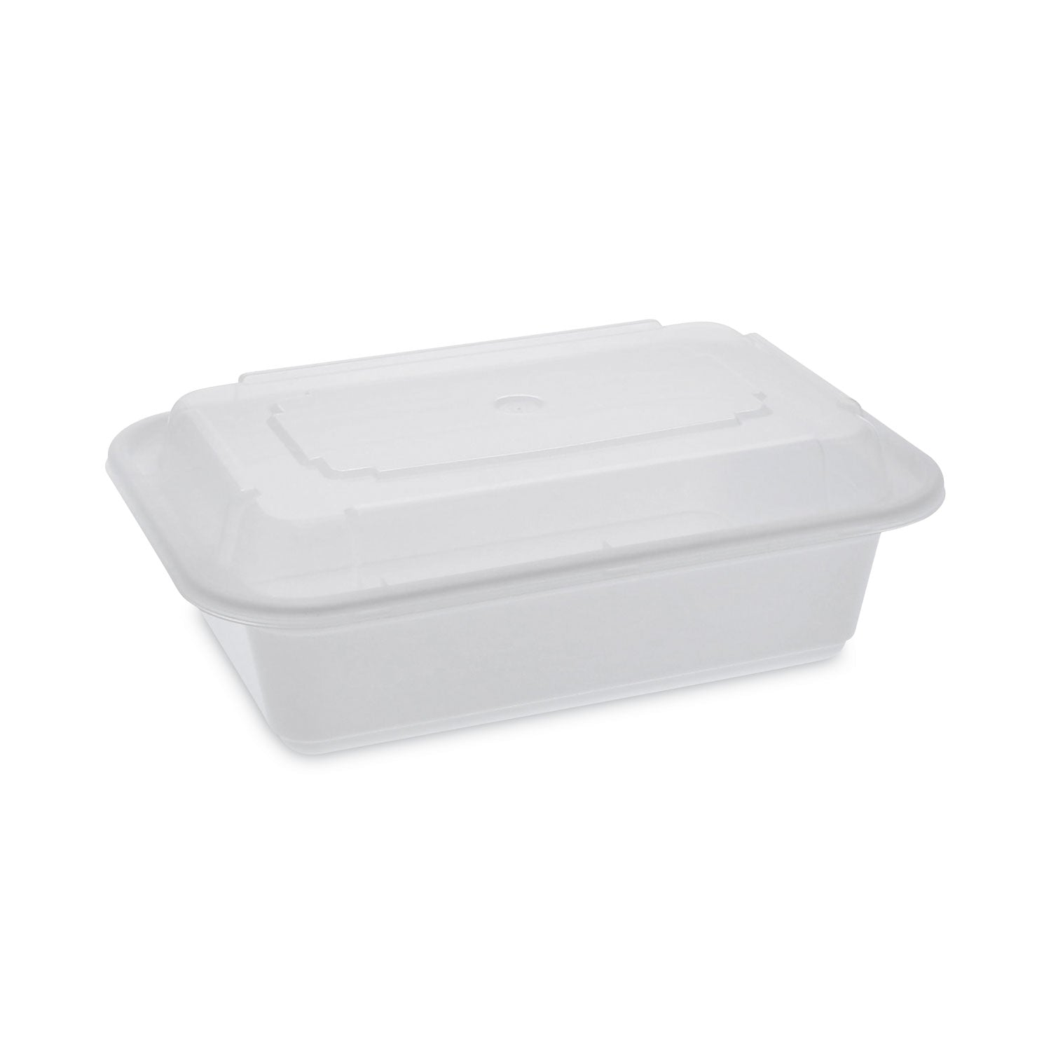 Newspring VERSAtainer Microwavable Containers, 24 oz, 5 x 7.25 x 2.63, White/Clear, Plastic, 150/Carton