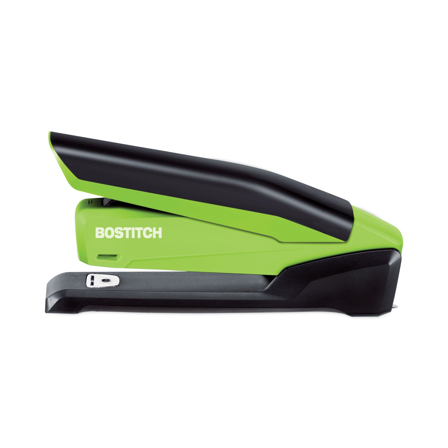 Bostitch® InPower One-Finger 3-in-1 Desktop Stapler with Antimicrobial Protection, 20-Sheet Capacity, Green/Black