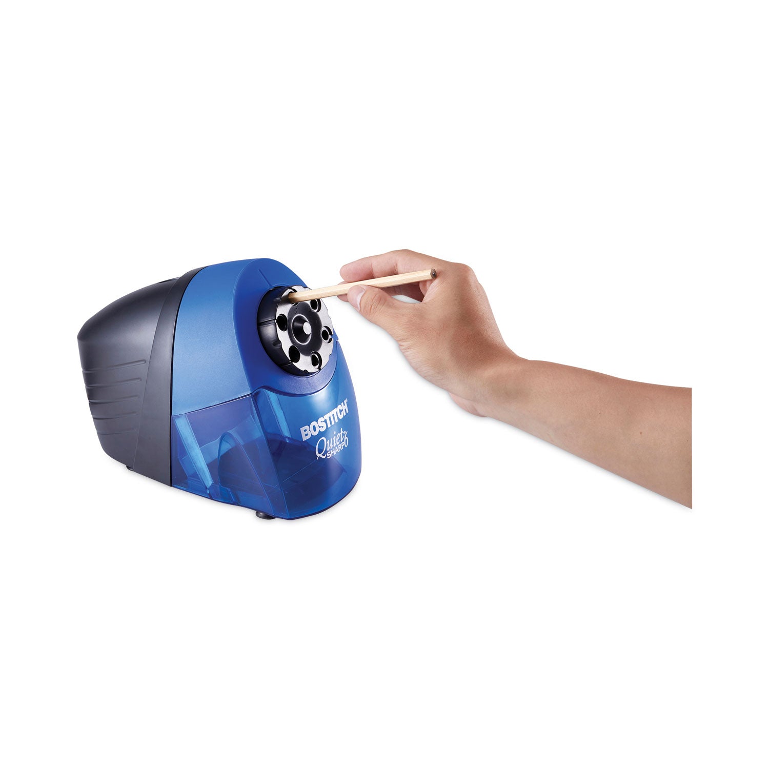 Bostitch® QuietSharp 6 Classroom Electric Pencil Sharpener, AC-Powered, 6.13 x 10.69 x 9, Blue