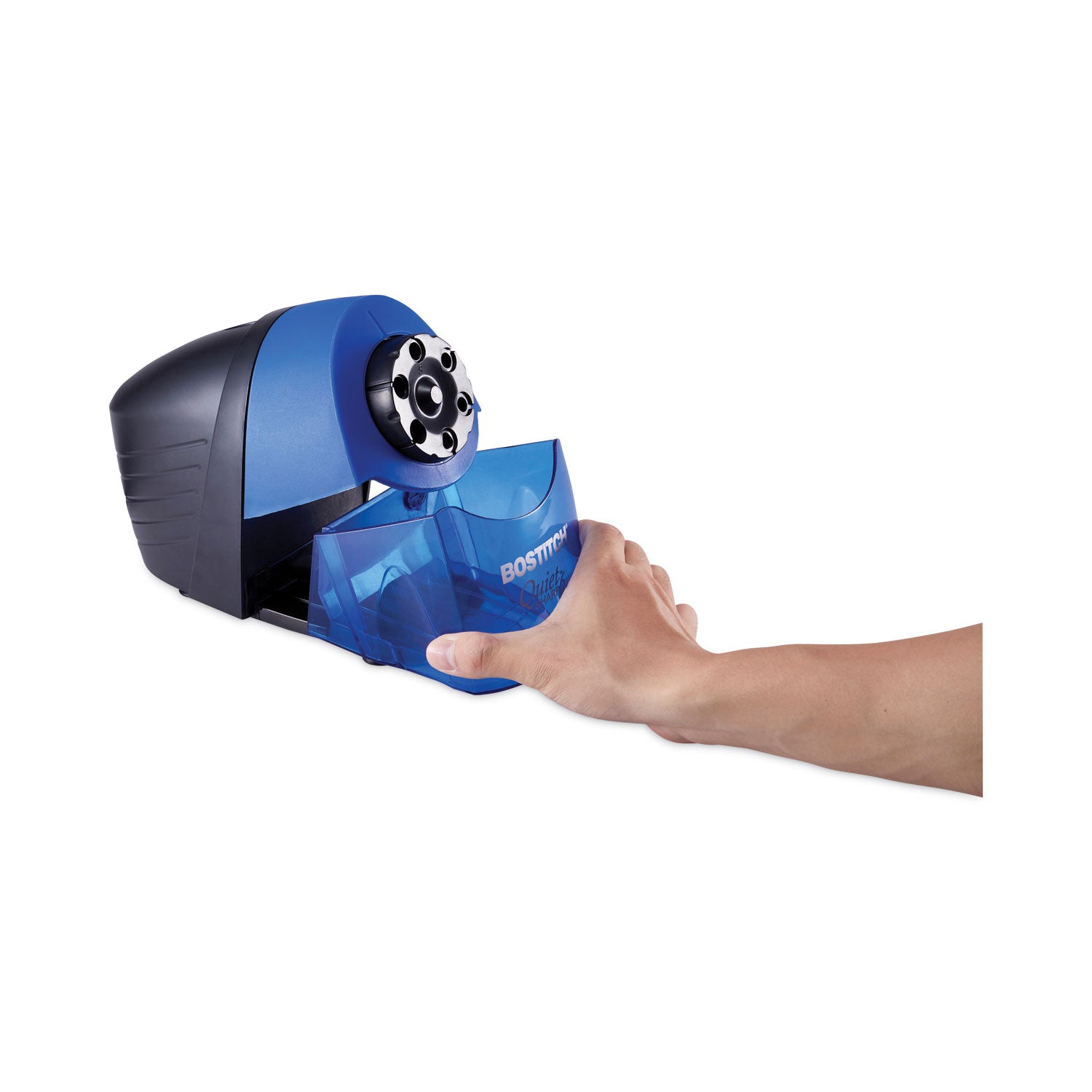 Bostitch® QuietSharp 6 Classroom Electric Pencil Sharpener, AC-Powered, 6.13 x 10.69 x 9, Blue