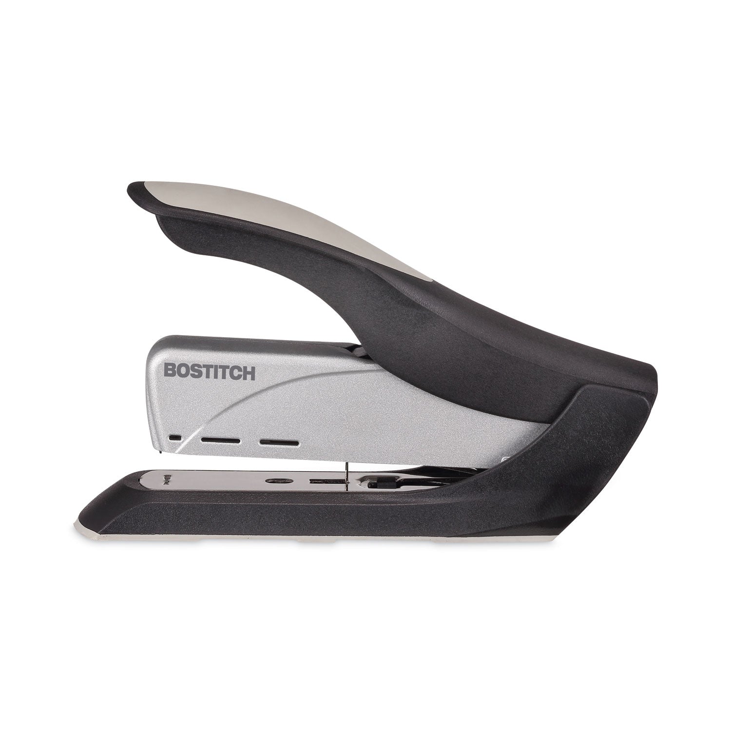 Bostitch® Spring-Powered Premium Heavy-Duty Stapler, 65-Sheet Capacity, Black/Silver