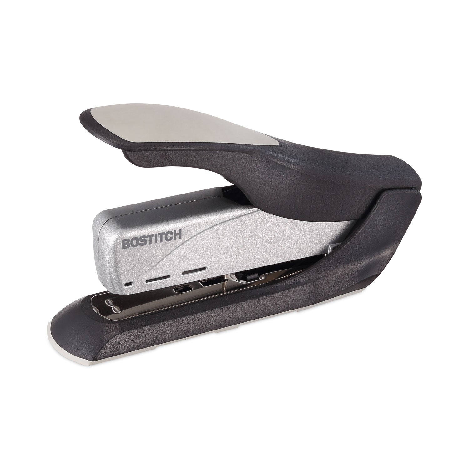 Bostitch® Spring-Powered Premium Heavy-Duty Stapler, 65-Sheet Capacity, Black/Silver