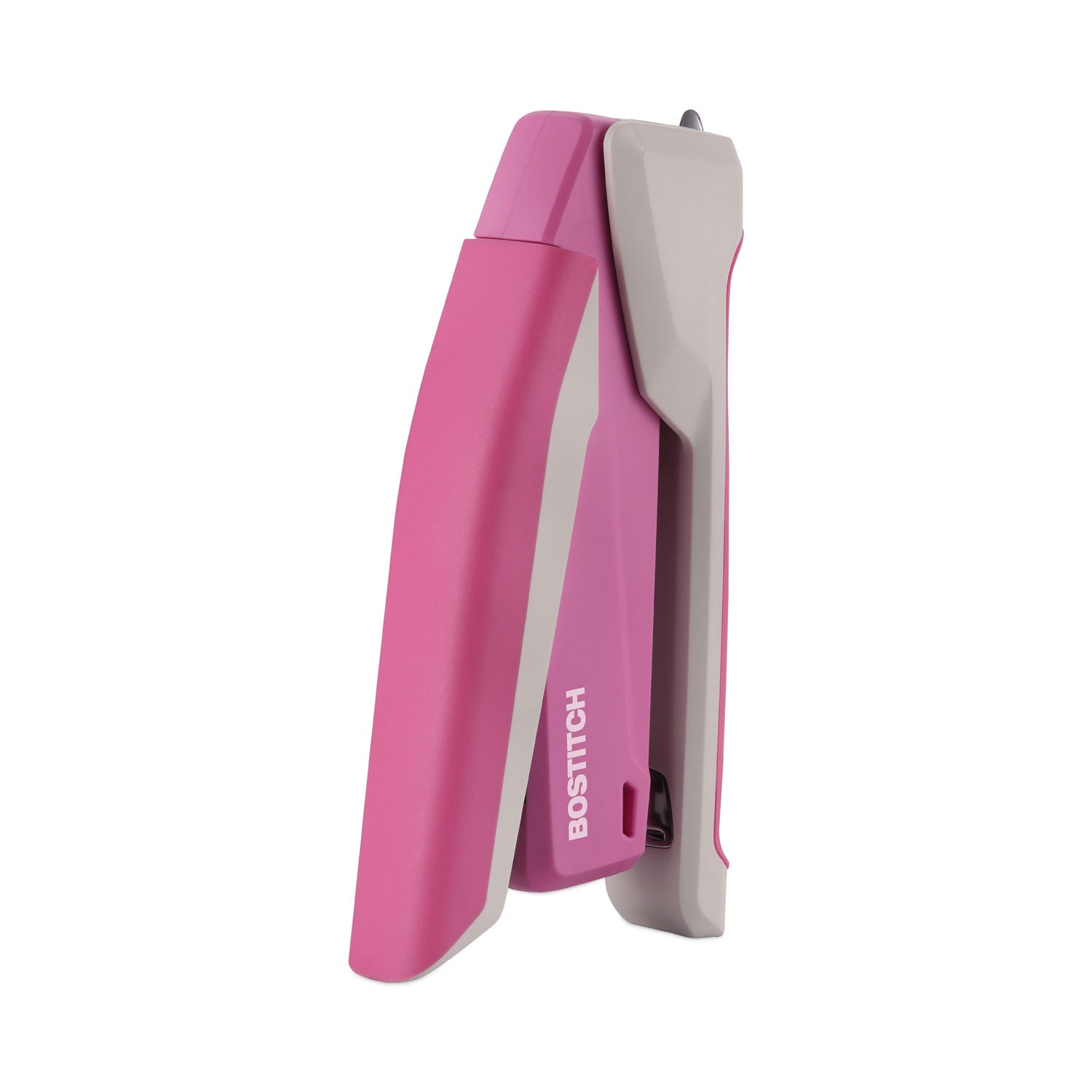 Bostitch® InCourage Spring-Powered Desktop Stapler with Antimicrobial Protection, 20-Sheet Capacity, Pink/Gray