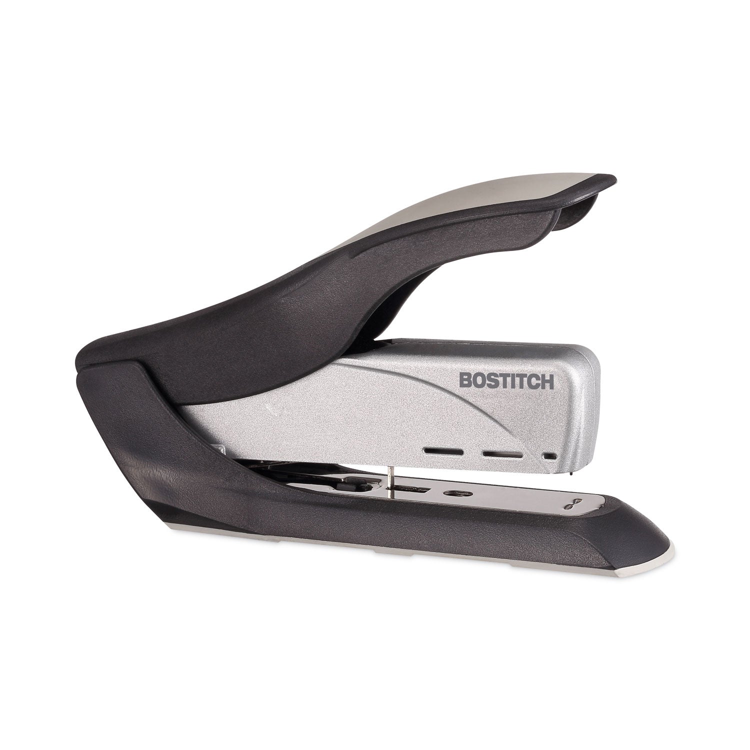 Bostitch® Spring-Powered Premium Heavy-Duty Stapler, 65-Sheet Capacity, Black/Silver