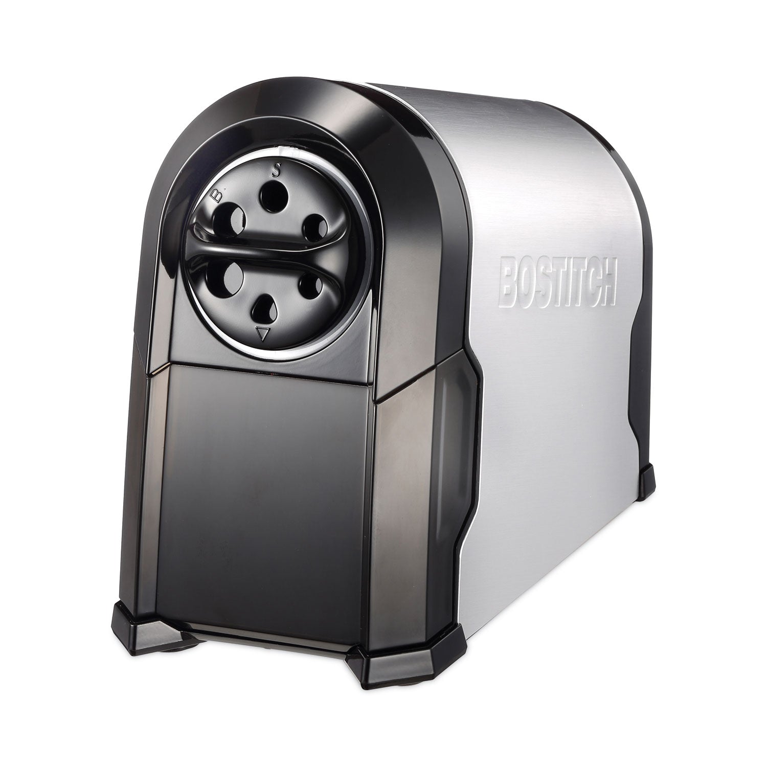 Bostitch® Super Pro Glow Commercial Electric Pencil Sharpener, AC-Powered, 6.13 x 10.63 x 9, Black/Silver