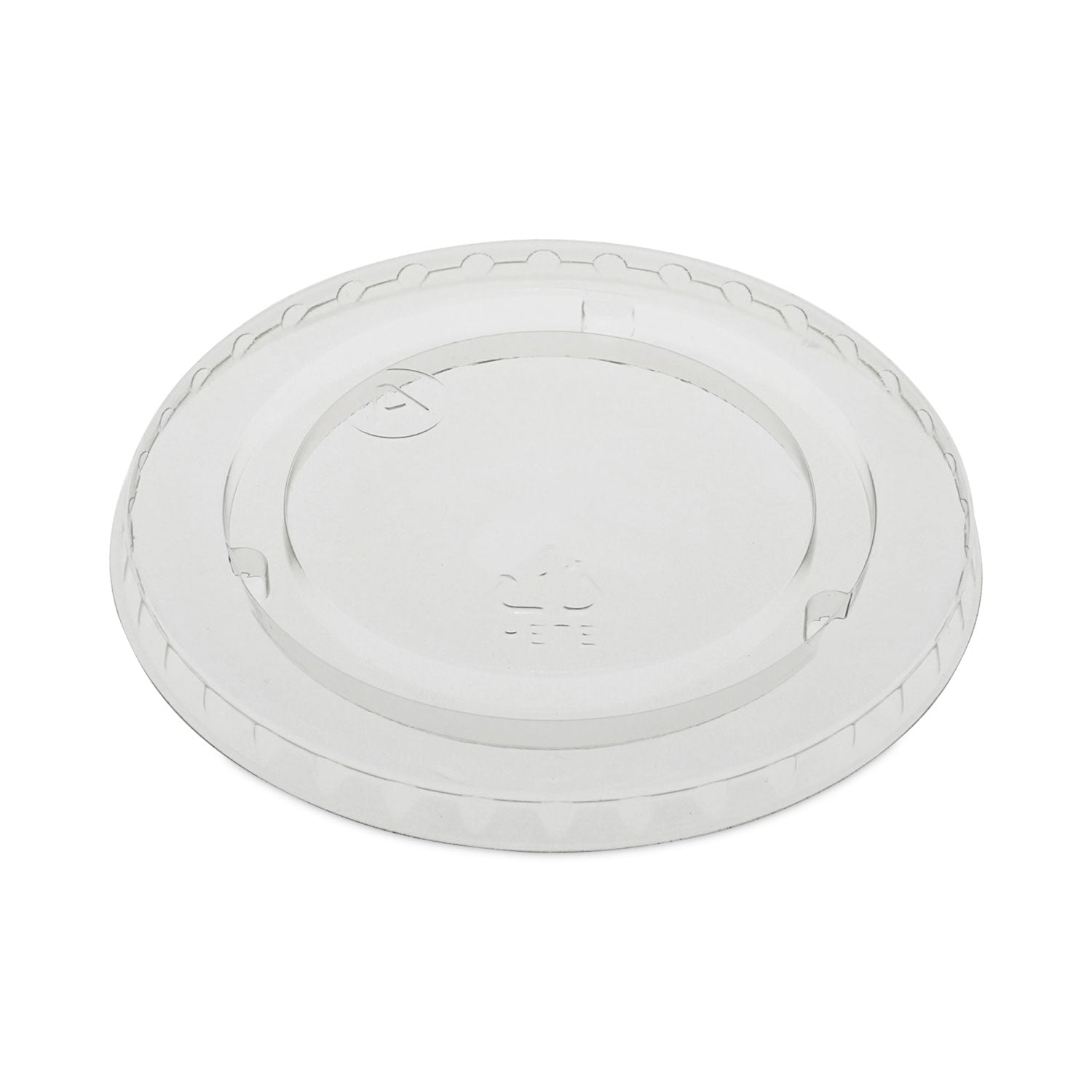 EarthChoice Strawless RPET Lid, Flat Lid, Fits 9 oz to 20 oz "A" Cups, Clear 1,020/Carton