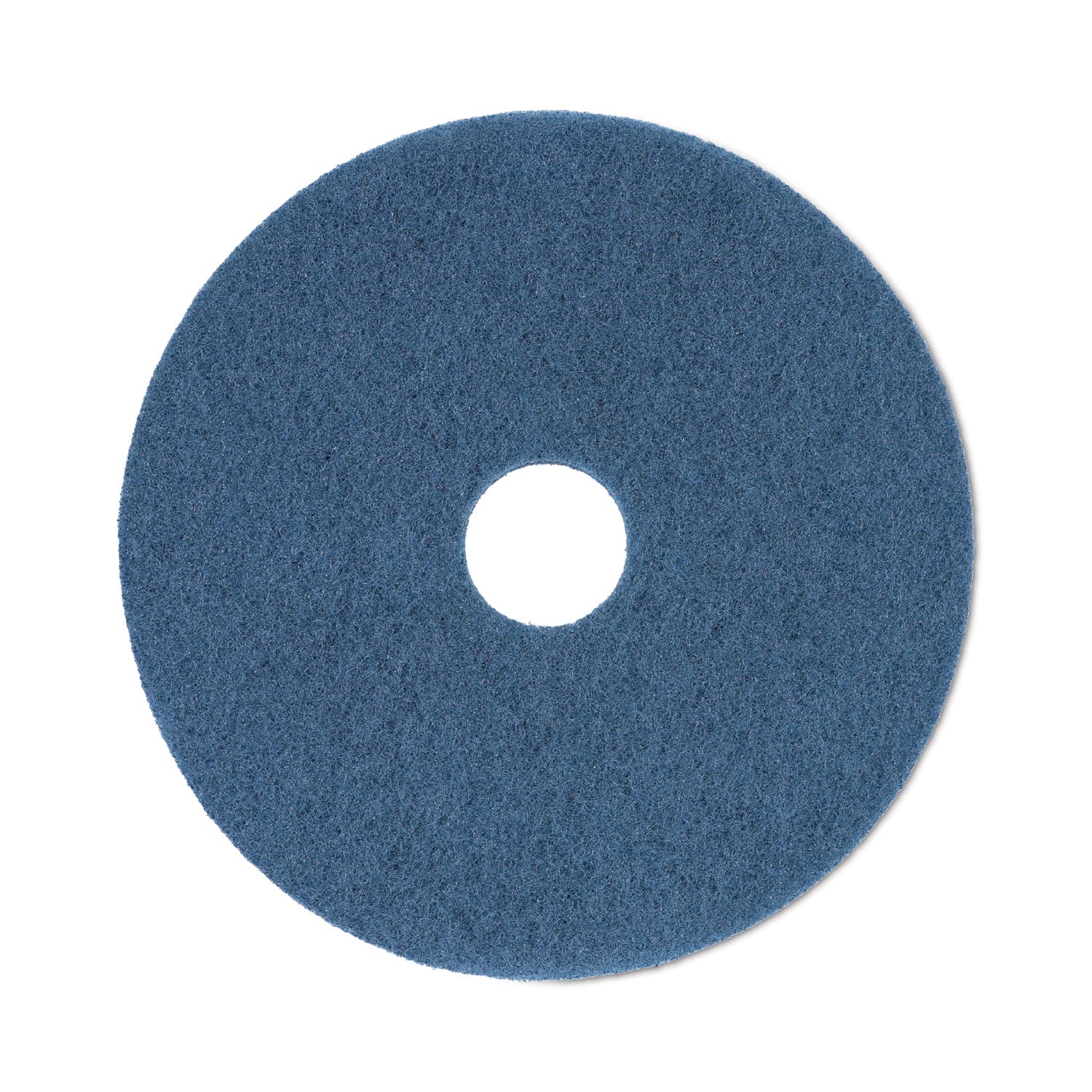 Scrubbing Floor Pads, 20" Diameter, Blue, 5/Carton