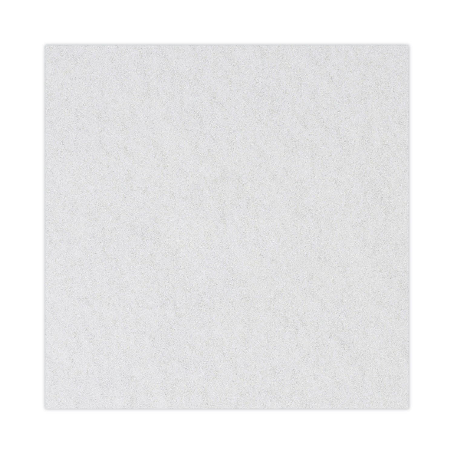 Boardwalk® Polishing Floor Pads, 14" Diameter, White, 5/Carton