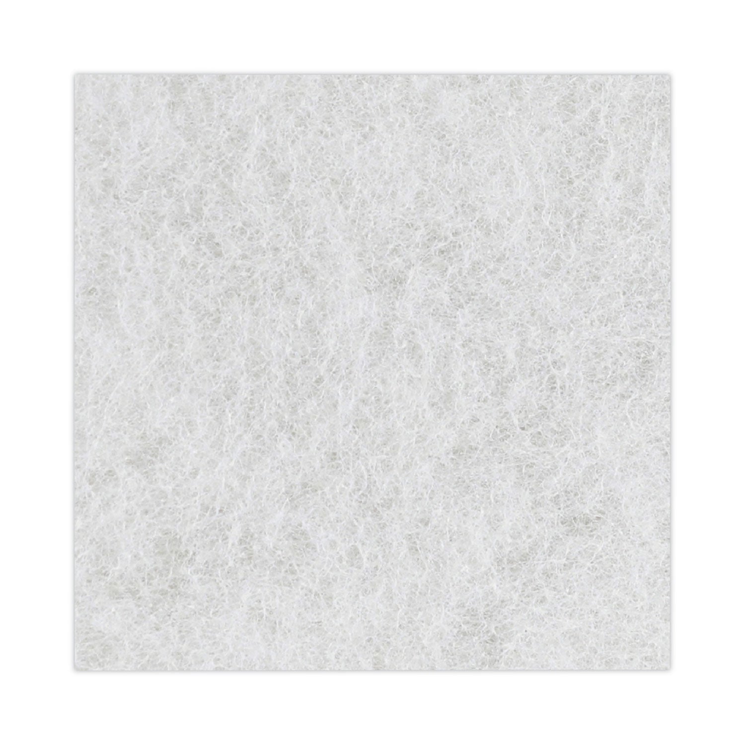 Boardwalk® Light Duty Scour Pad, 4.63  x 10, White, 20/Carton