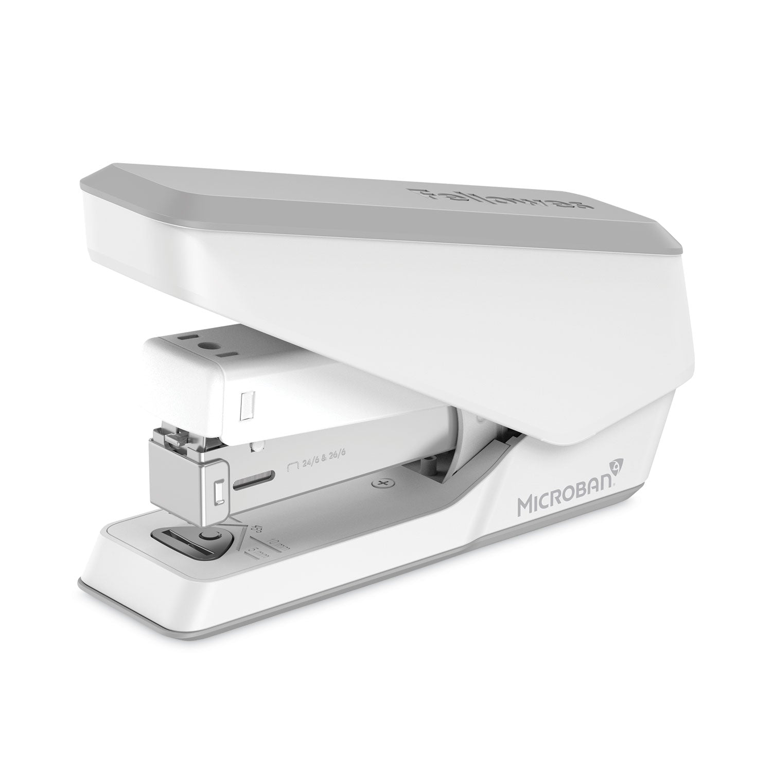 LX840 EasyPress Half Strip Stapler, 25-Sheet Capacity, White