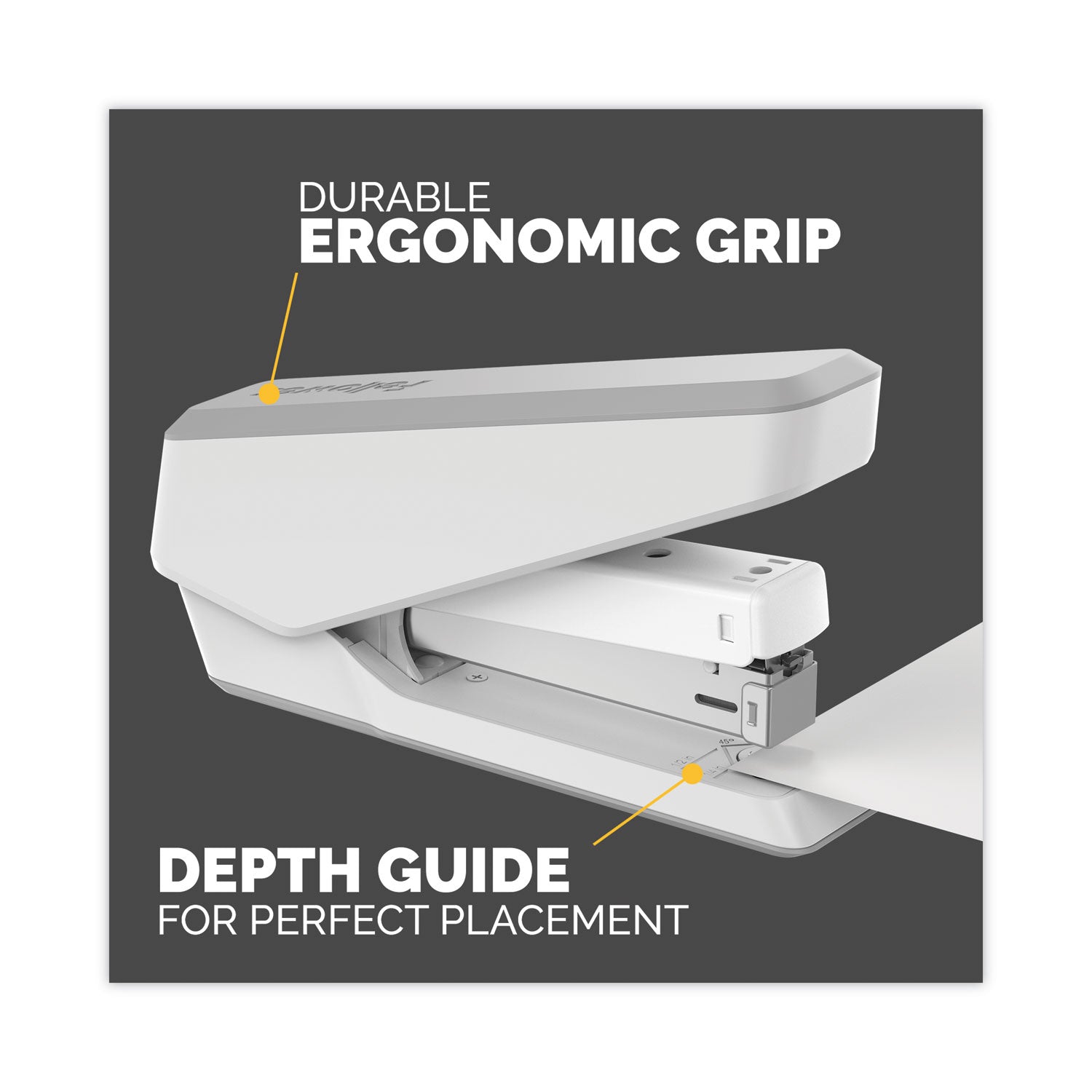 Fellowes® LX850 EasyPress Full Strip Stapler, 25-Sheet Capacity, White