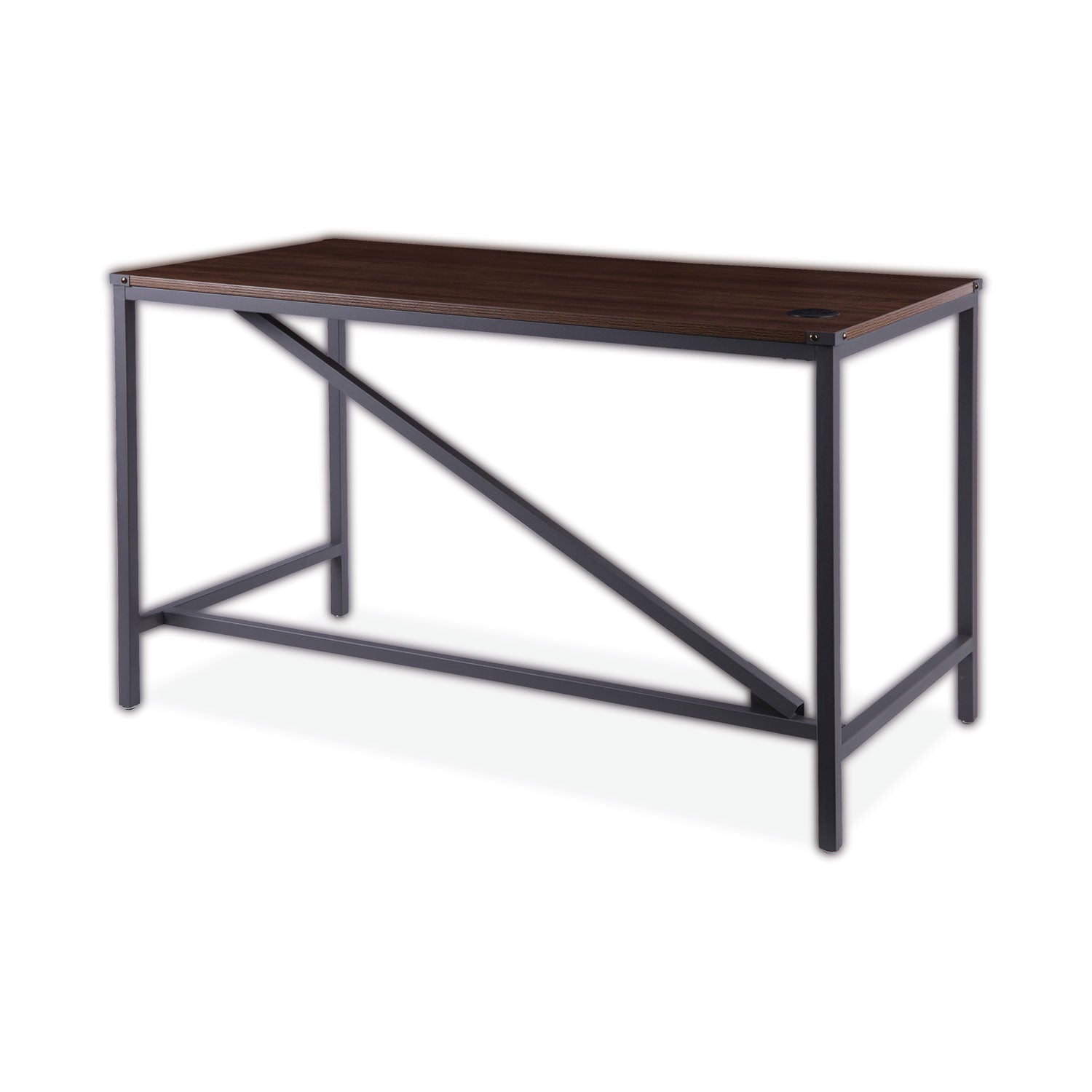 Alera® Industrial Series Table Desk, 47.25" x 23.63" x 29.5", Modern Walnut