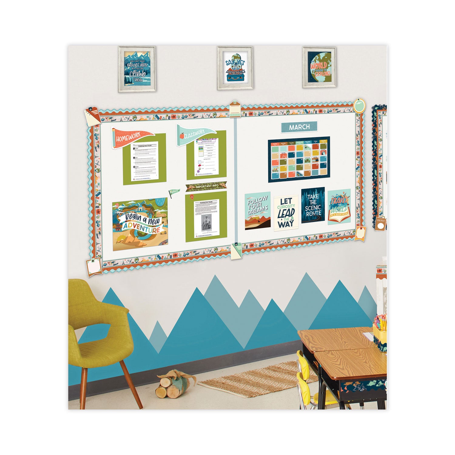 Carson-Dellosa Education Calendar Bulletin Board Set, Let's Expolore, 123 Pieces