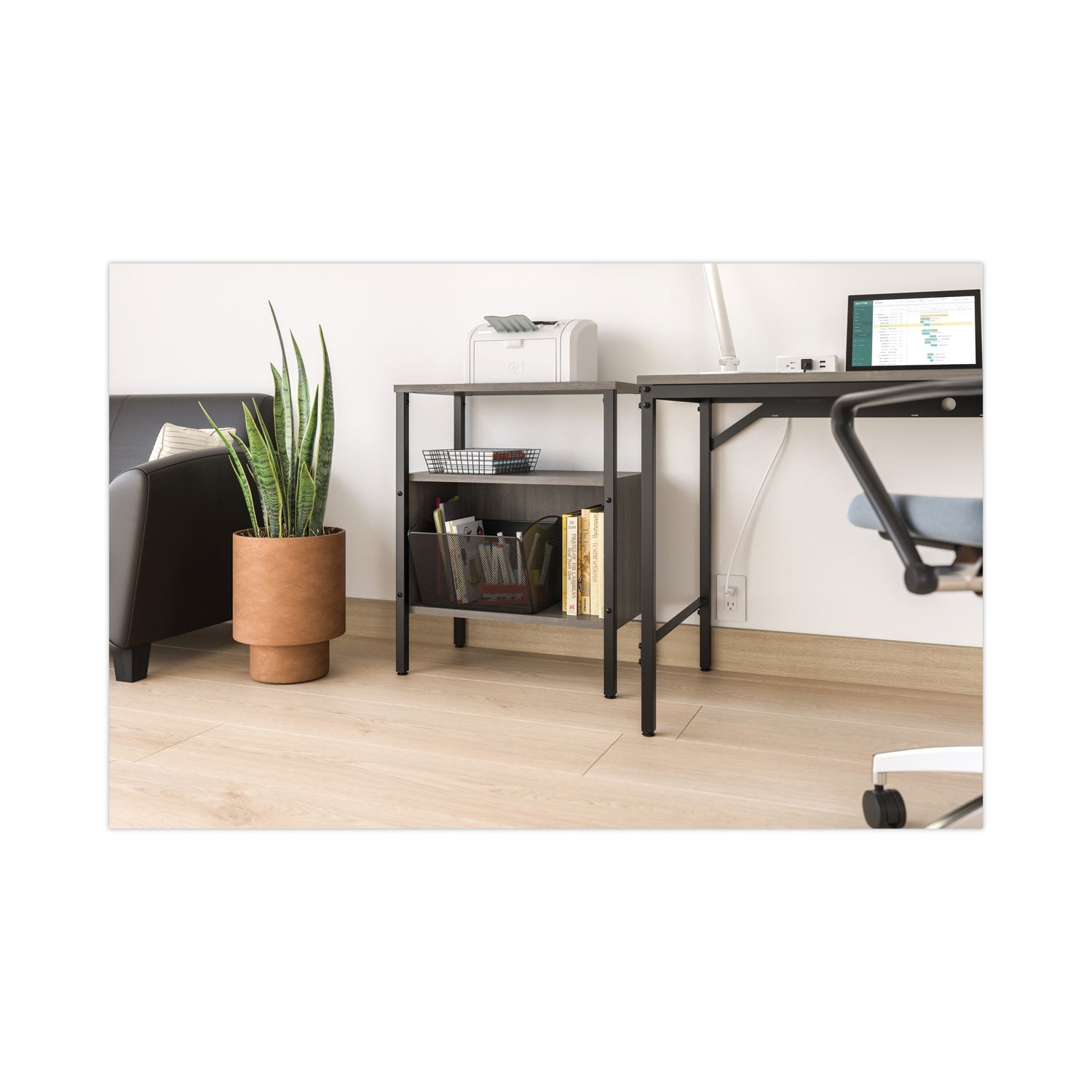 Safco® Simple Work Desk, 45.5" x 23.5" x 29.5", Gray