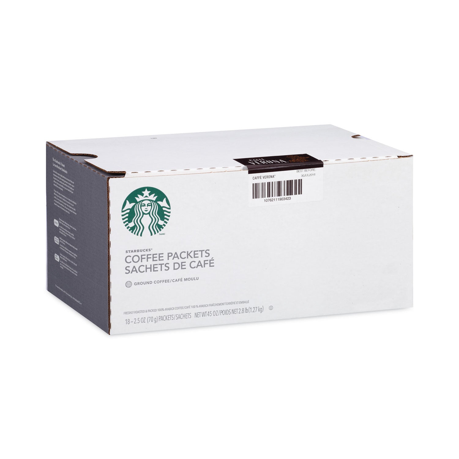 Starbucks® Coffee, Caffe Verona, 2.5 oz Packet, 18/Box