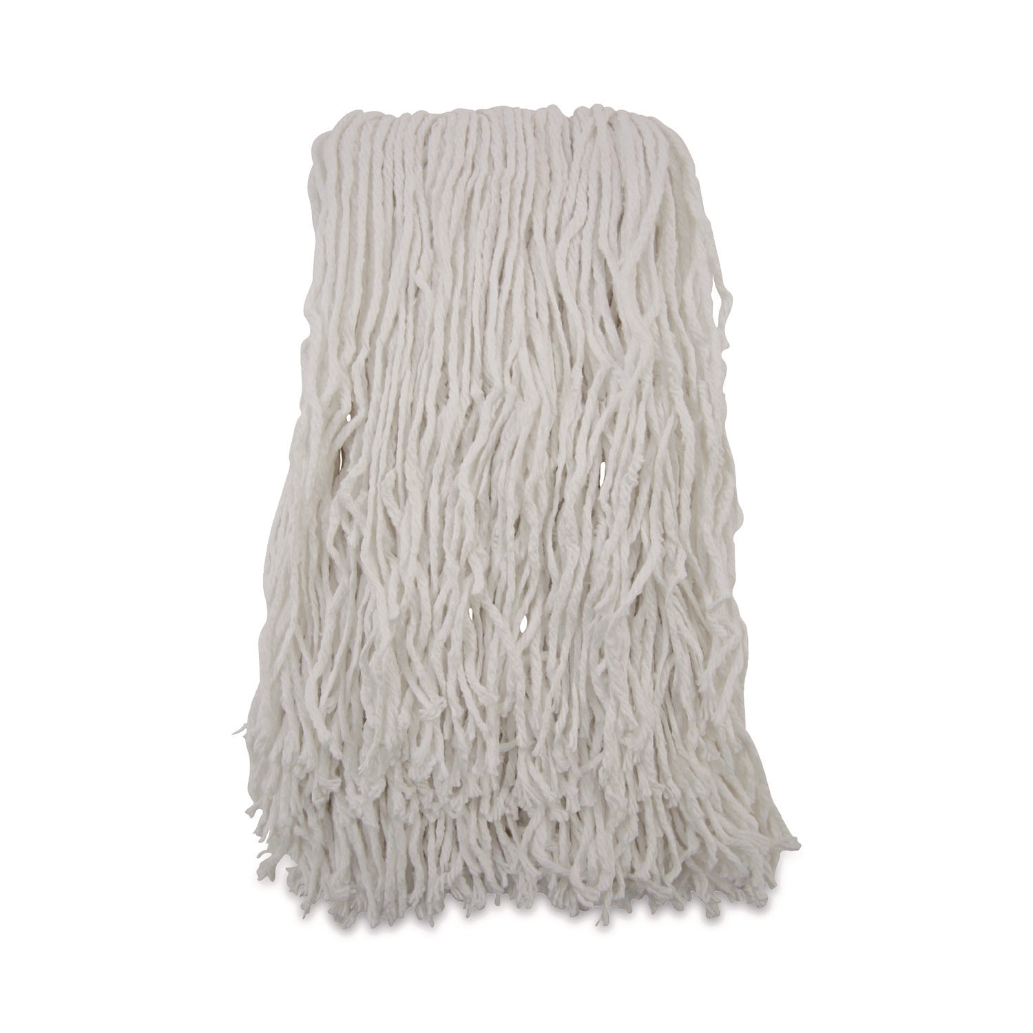 Boardwalk® Cut-End Wet Mop Heads, Rayon, White, 12/Carton