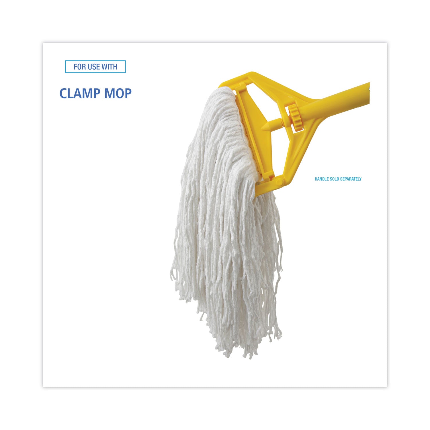 Boardwalk® Cut-End Wet Mop Heads, Rayon, White, 12/Carton