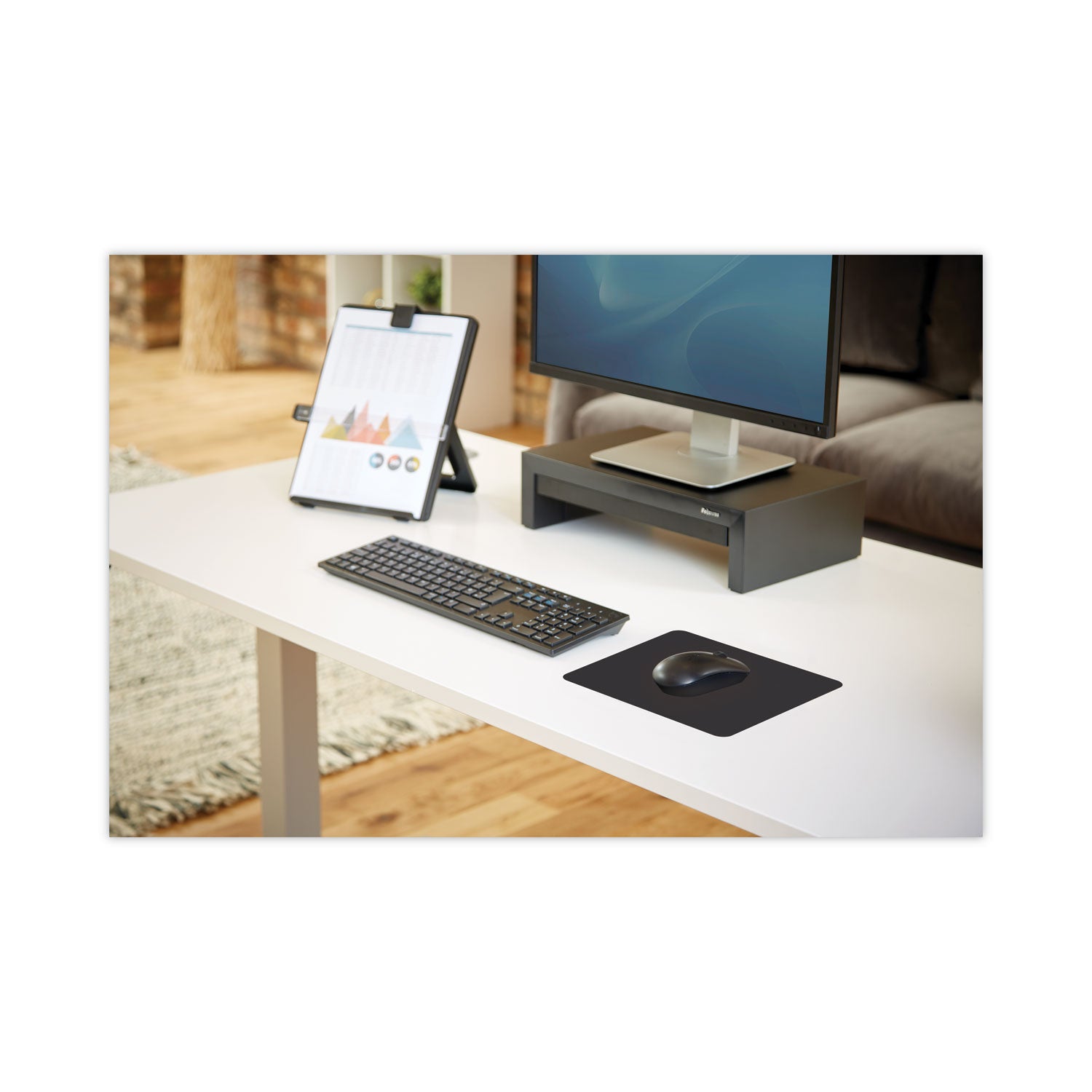 Fellowes® Ultra Thin Mouse Pad with Microban Protection, 9 x 7, Black