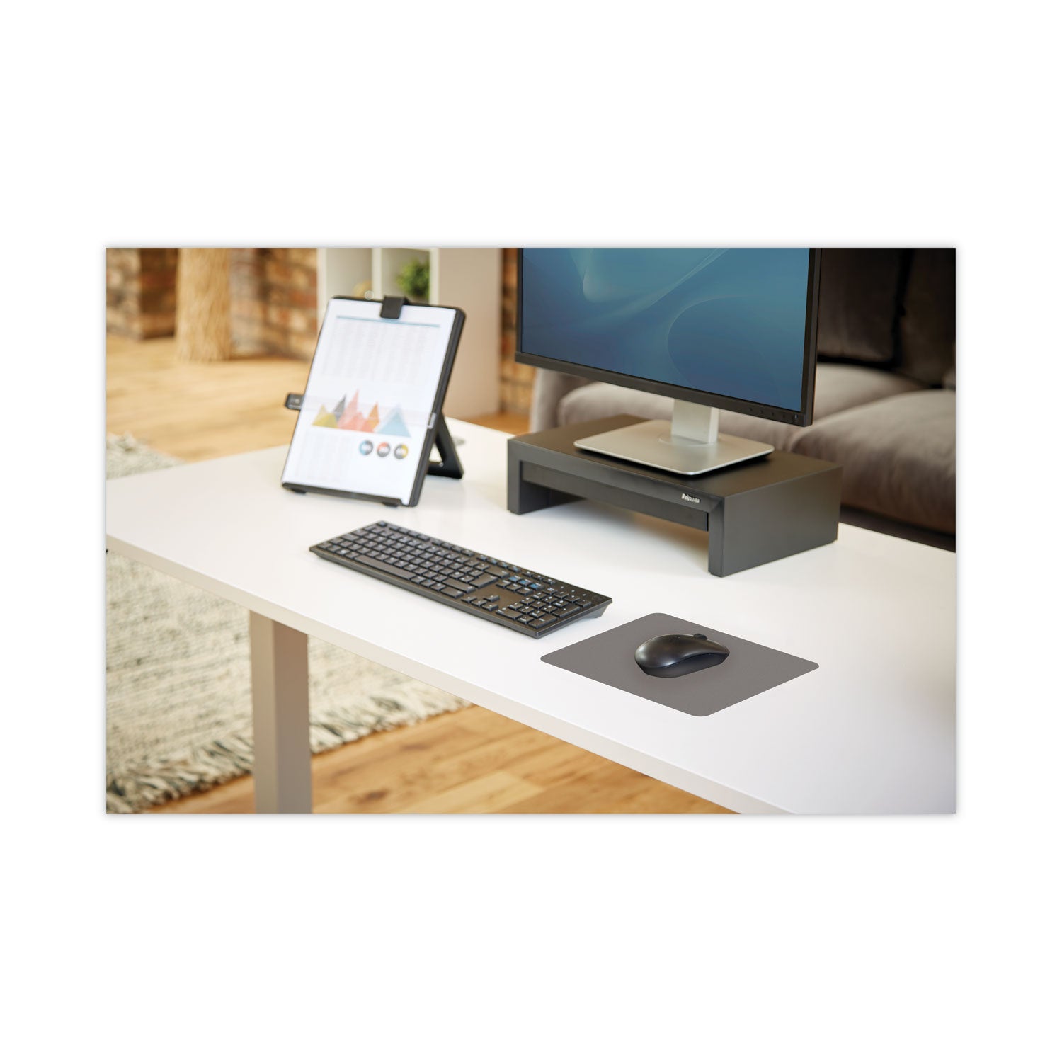 Fellowes® Ultra Thin Mouse Pad with Microban Protection, 9 x 7, Graphite