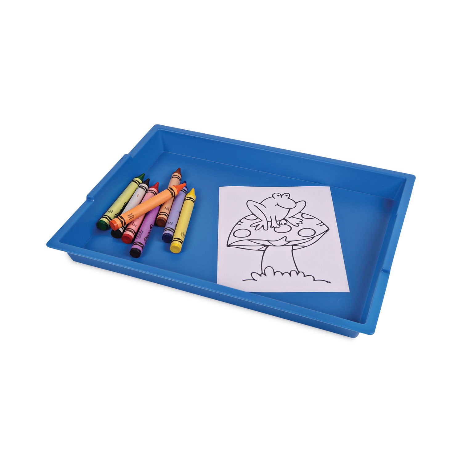 deflecto® Little Artist Antimicrobial Finger Paint Tray, 16 x 1.8 x 12, Blue