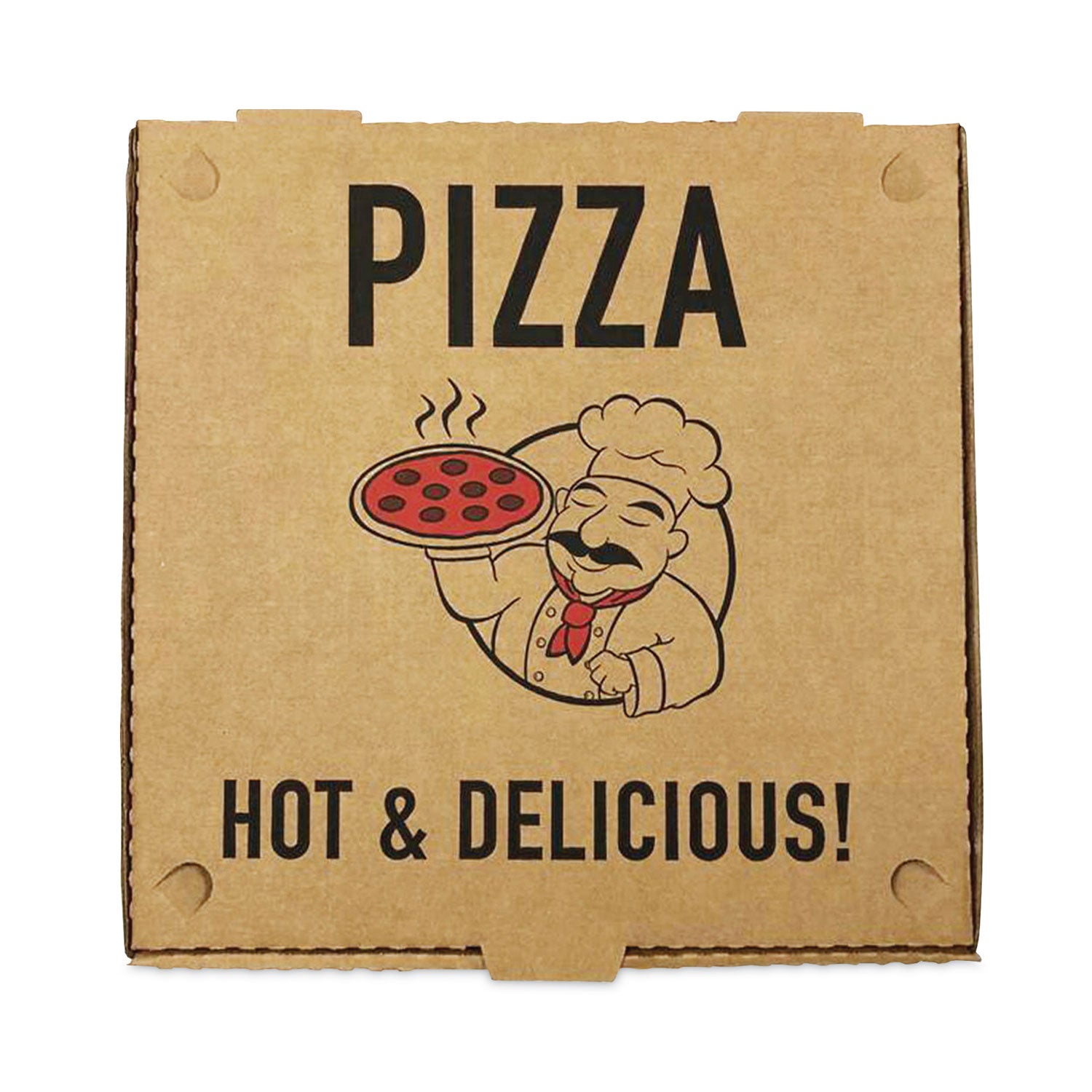 BluTable Pizza Boxes, 14 x 14 x 2, Kraft, Paper, 50/Pack