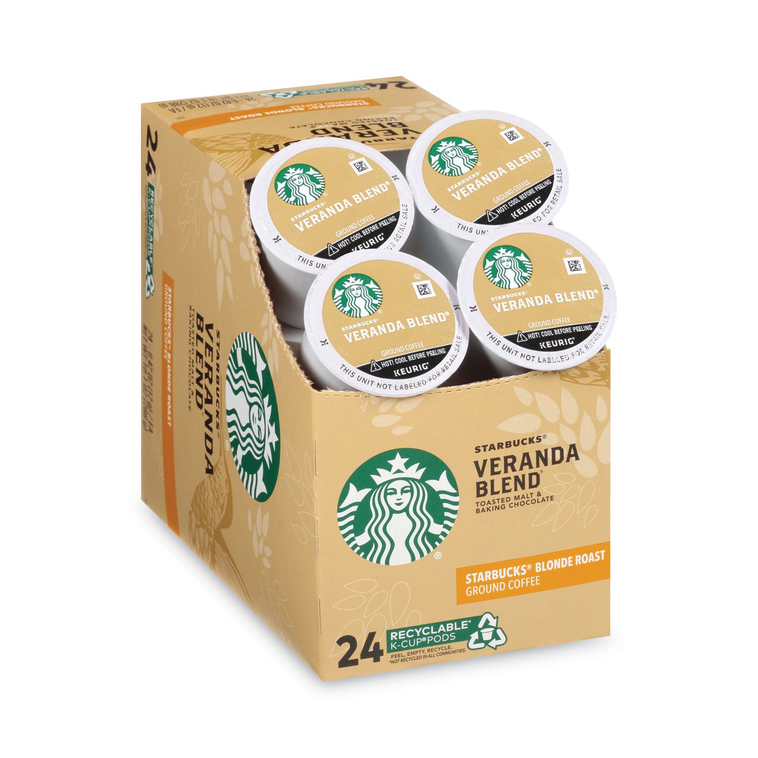 Starbucks® Veranda Blend Coffee K-Cups Pack, 24/Box