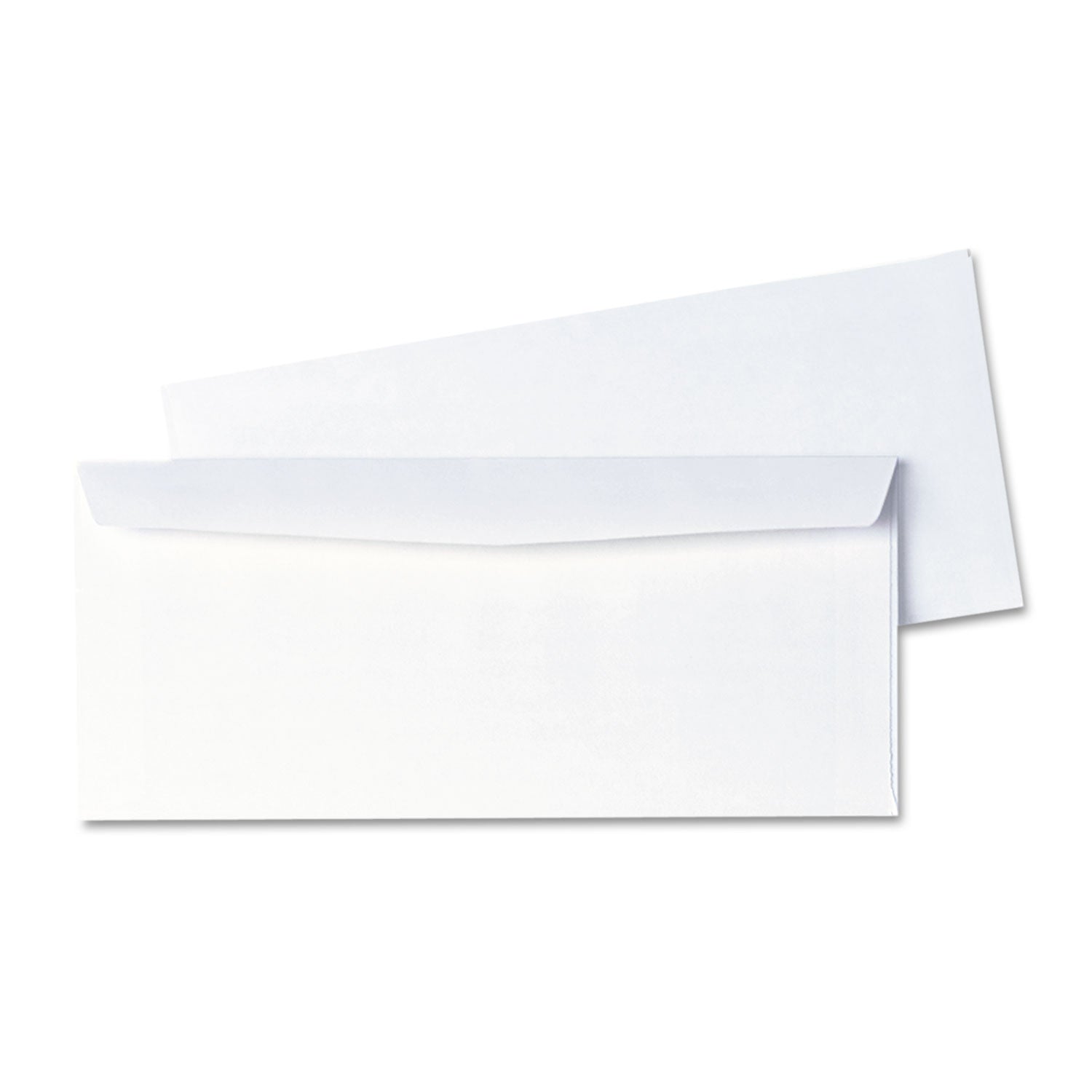 Business Envelope, #10, Commercial Flap, Diagonal Seam, Gummed Closure, 24 lb Bond Weight Paper, 4.13 x 9.5, White, 1,000/Box