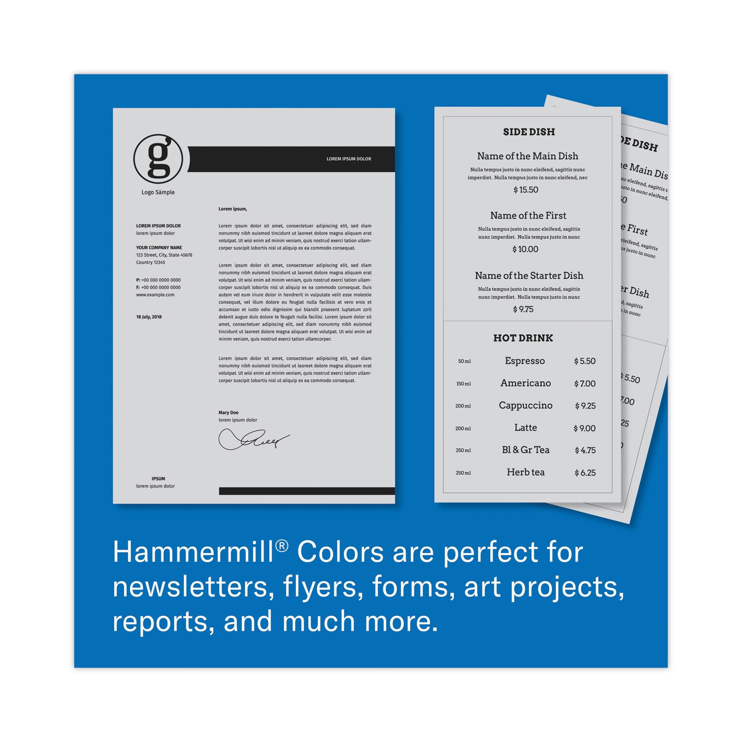 Hammermill® Colors Print Paper, 20 lb Bond Weight, 8.5 x 11, Gray, 500/Ream