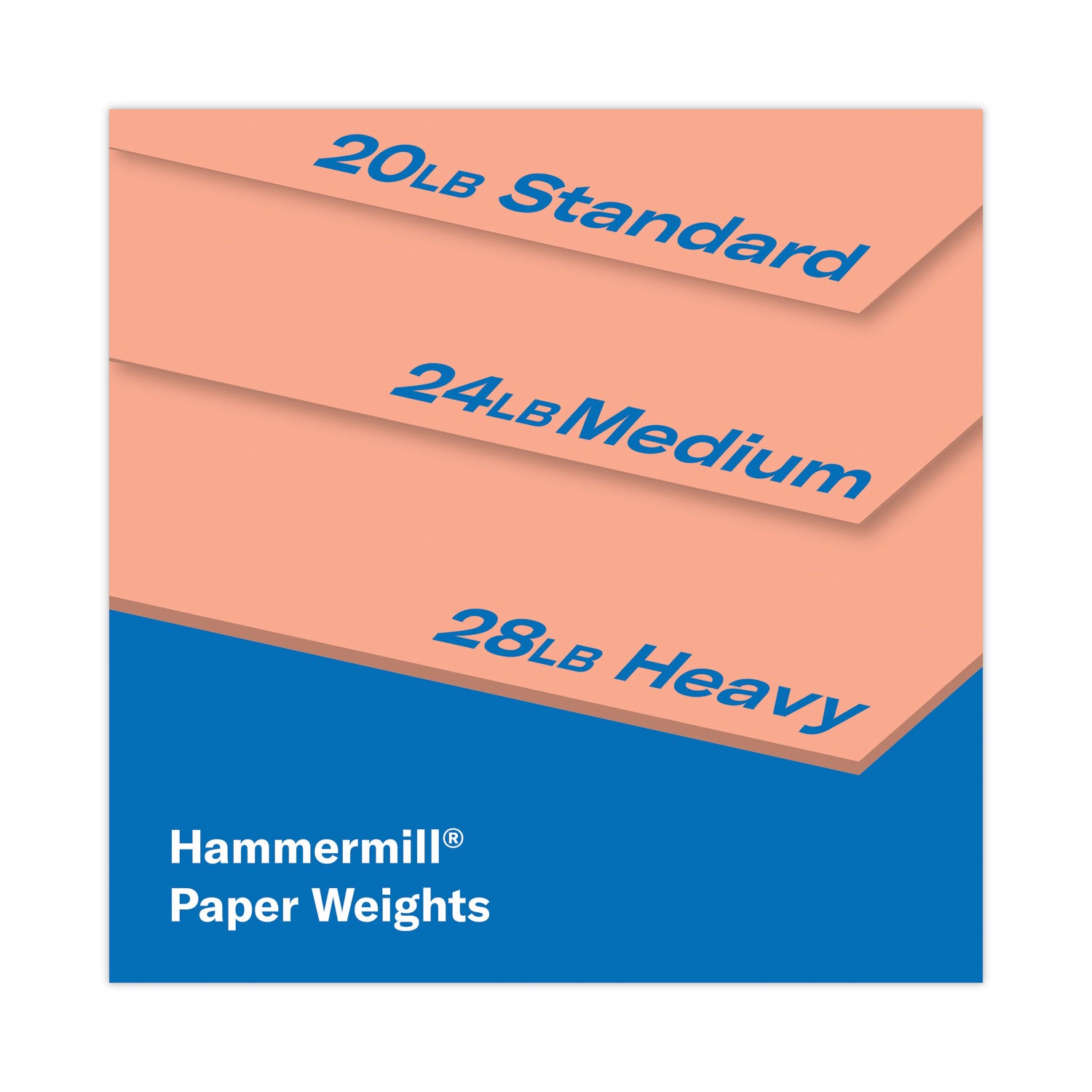 Hammermill® Colors Print Paper, 20 lb Bond Weight, 8.5 x 11, Salmon, 500 Sheets/Ream, 10 Reams/Carton