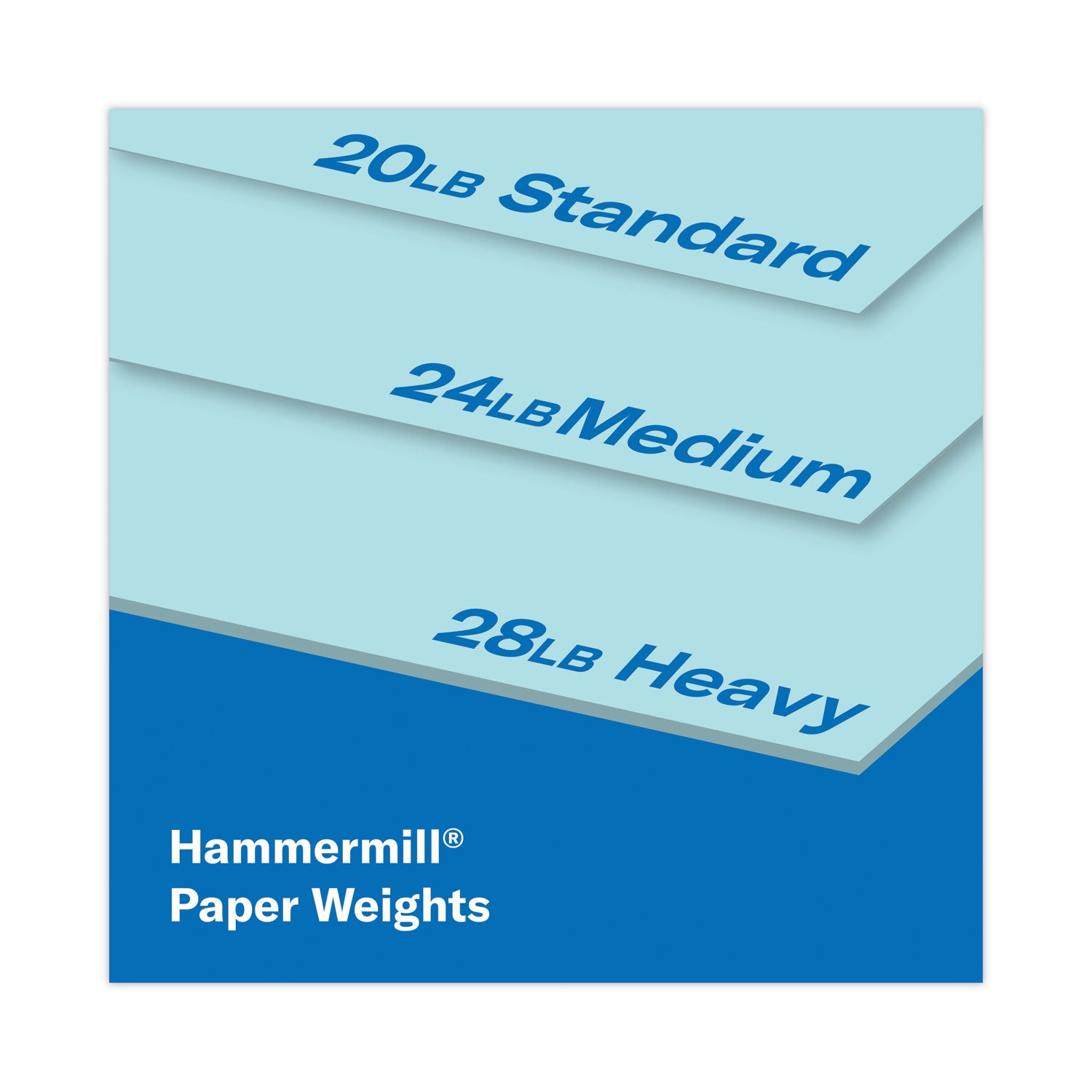 Hammermill® Colors Print Paper, 20 lb Bond Weight, 8.5 x 11, Blue, 500/Ream