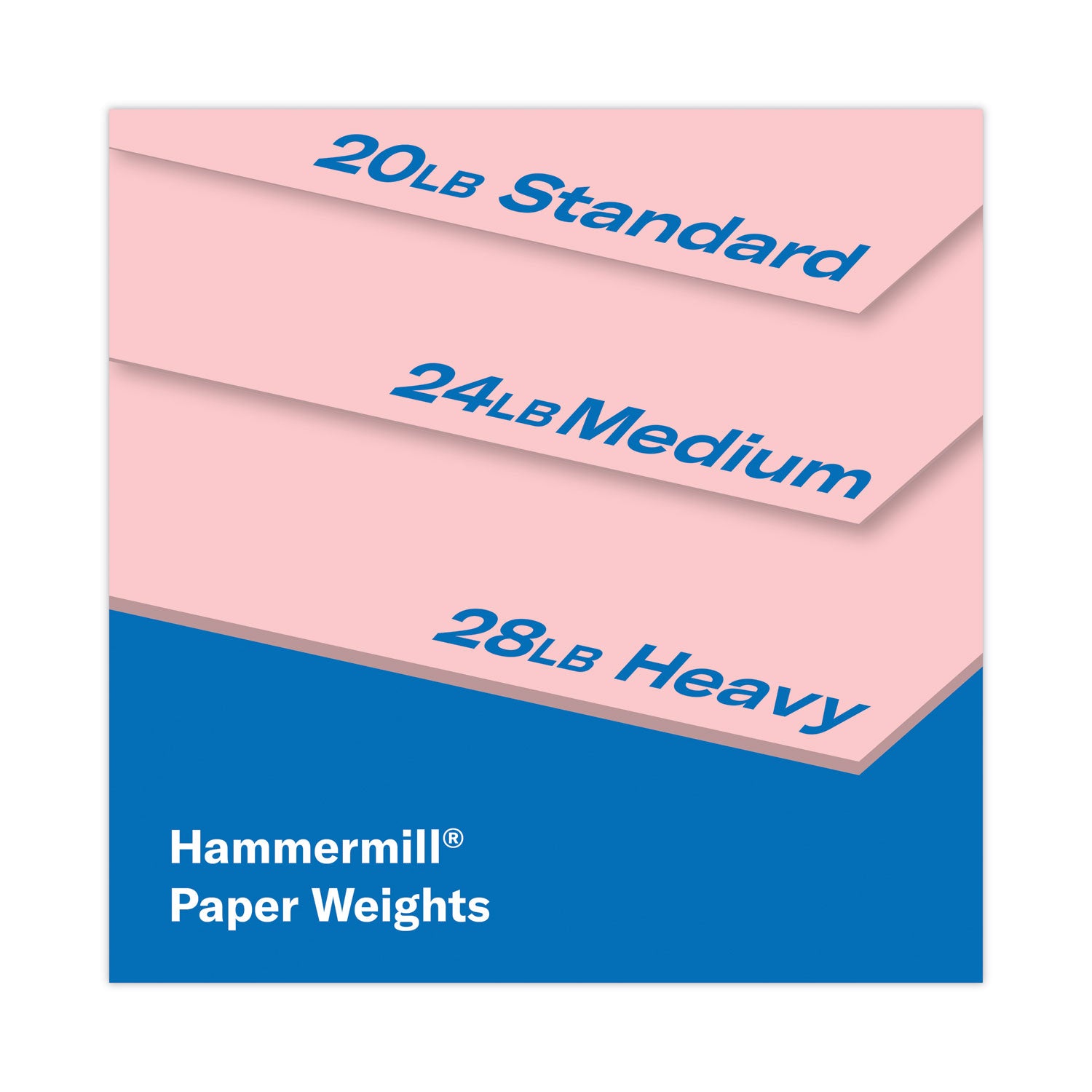 Hammermill® Colors Print Paper, 20 lb Bond Weight, 8.5 x 11, Pink, 500 Sheets/Ream, 10 Reams/Carton