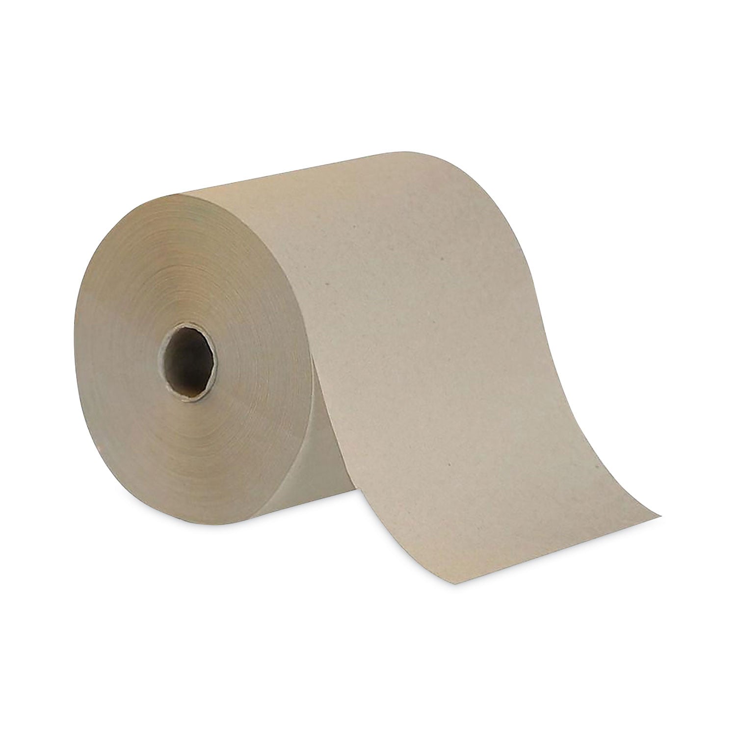 Hardwound Towel, 1-Ply, Brown, 800 ft, 6 Rolls/Carton