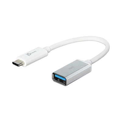 USB-C to USB Adapter, 4", Silver/White Flipcost Flipcost