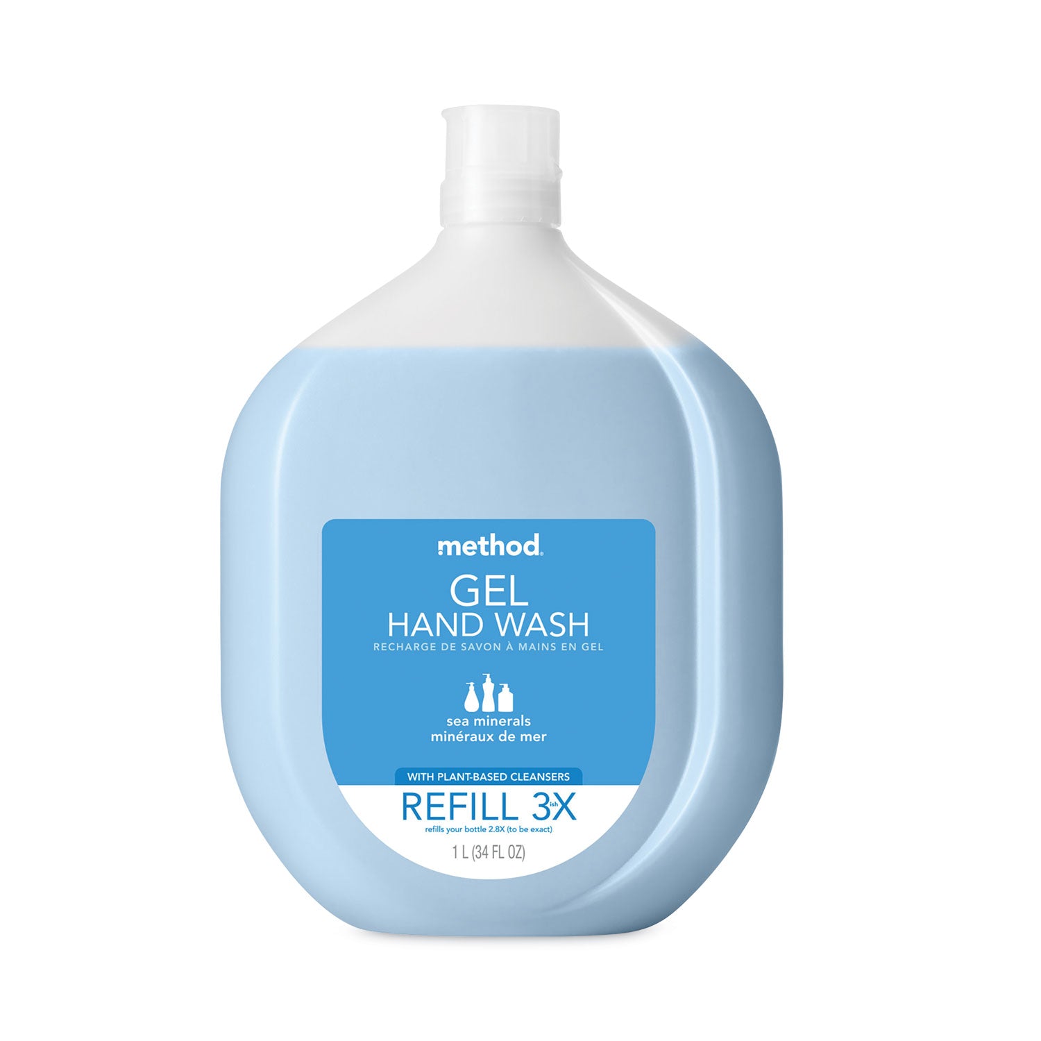 Gel Hand Wash Refill Tub, Sea Minerals, 34 oz Tub