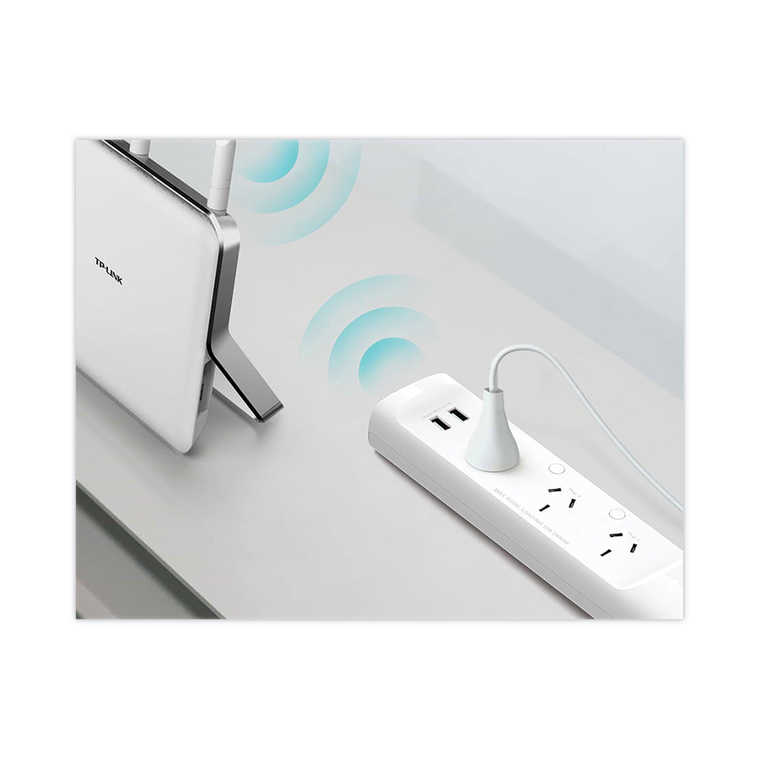 TP-Link Kasa Smart WiFi 3-Outlet Power Strip, 3 AC Outlets/2 USB Ports, White