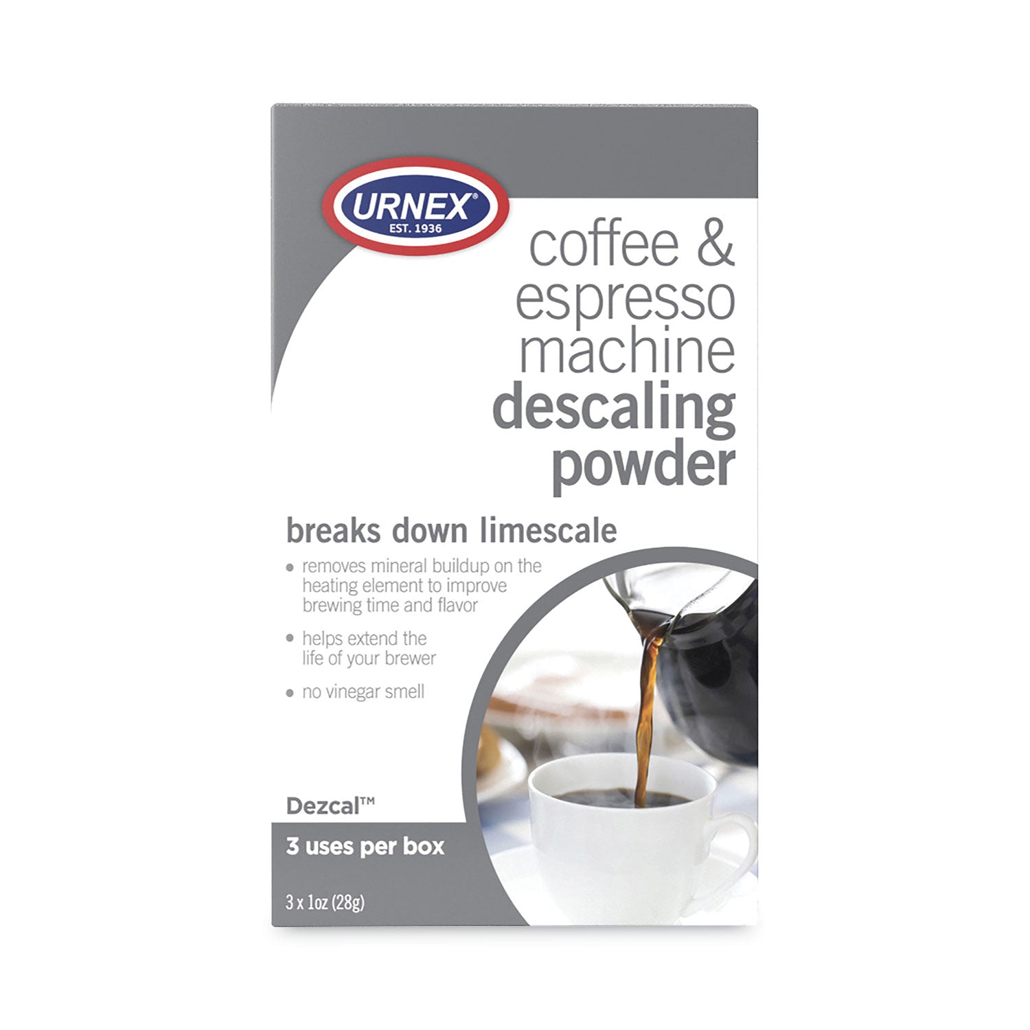 Coffee and Espresso Machine Descaling Powder, 1 oz Packets, 3/Box