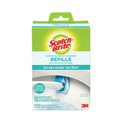 Scotch-Brite® Disposable Toilet Scrubber Refill, Blue/White, 10/Pack - Flipcost