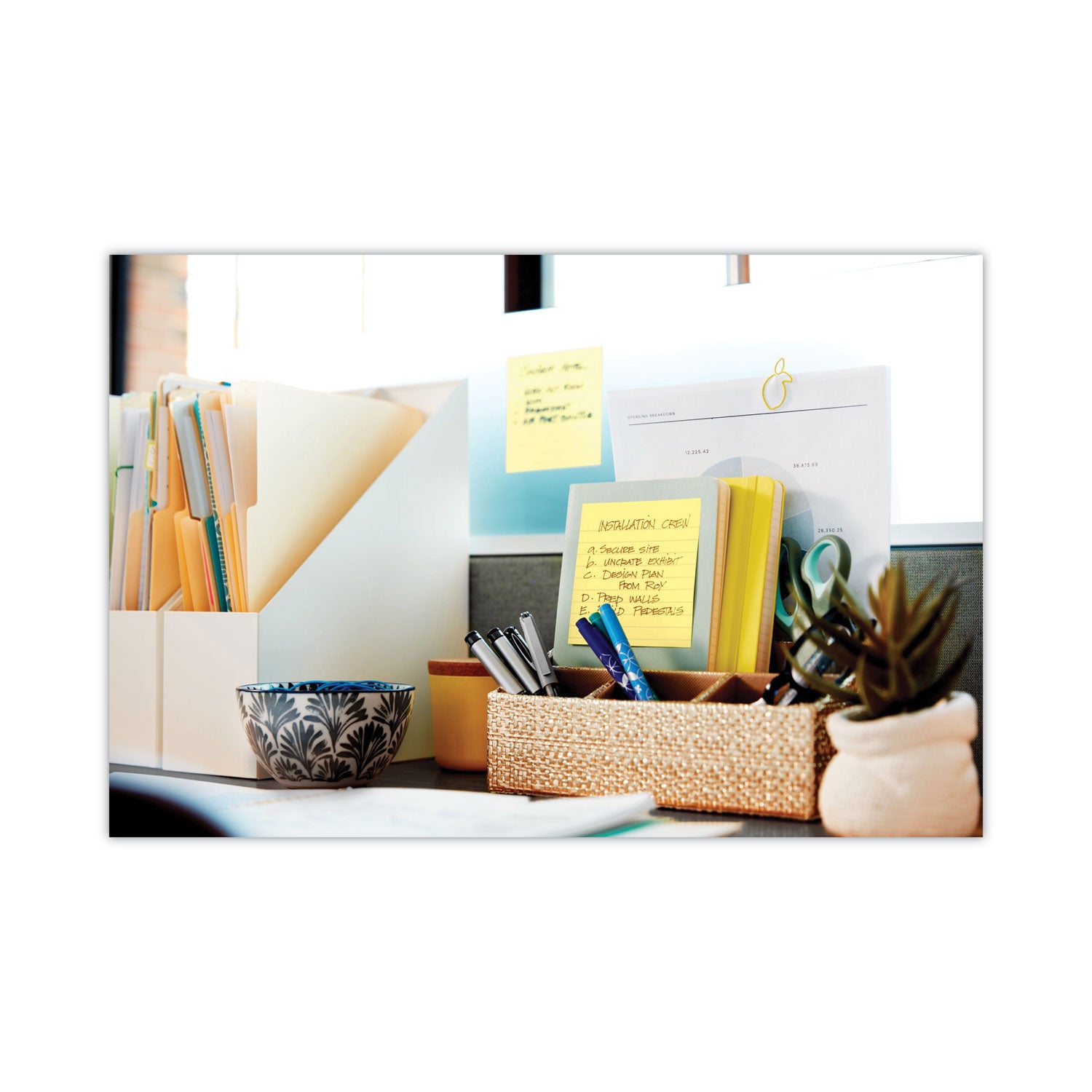 Post-it® Notes Original Pads in Canary Yellow, Note Ruled, 4" x 4", 300 Sheets/Pad