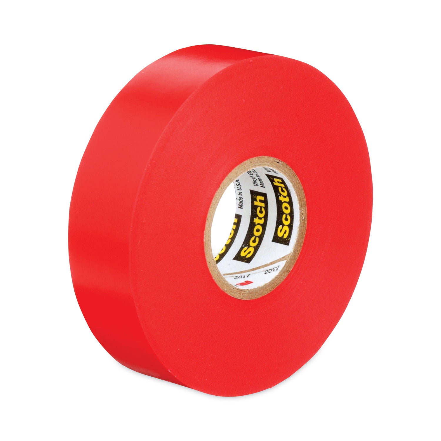 3M™ Scotch 35 Vinyl Electrical Color Coding Tape, 3" Core, 0.75" x 66 ft, Red