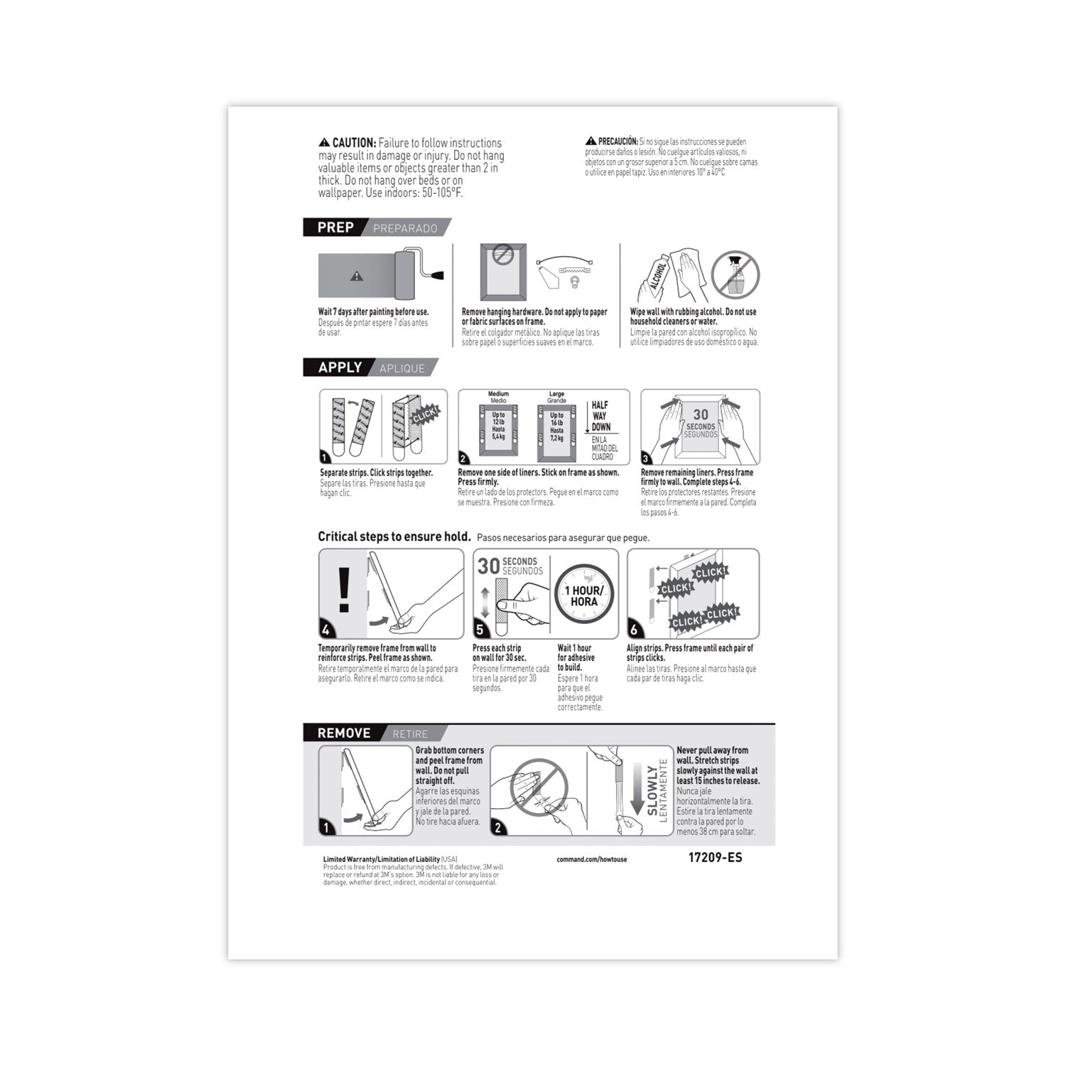 Command™ Picture Hanging Strips, Value Pack, Removable, (8) Large 0.63 x 3.63 Pairs, (4) Medium 0.5 x 2.75 Pairs, White