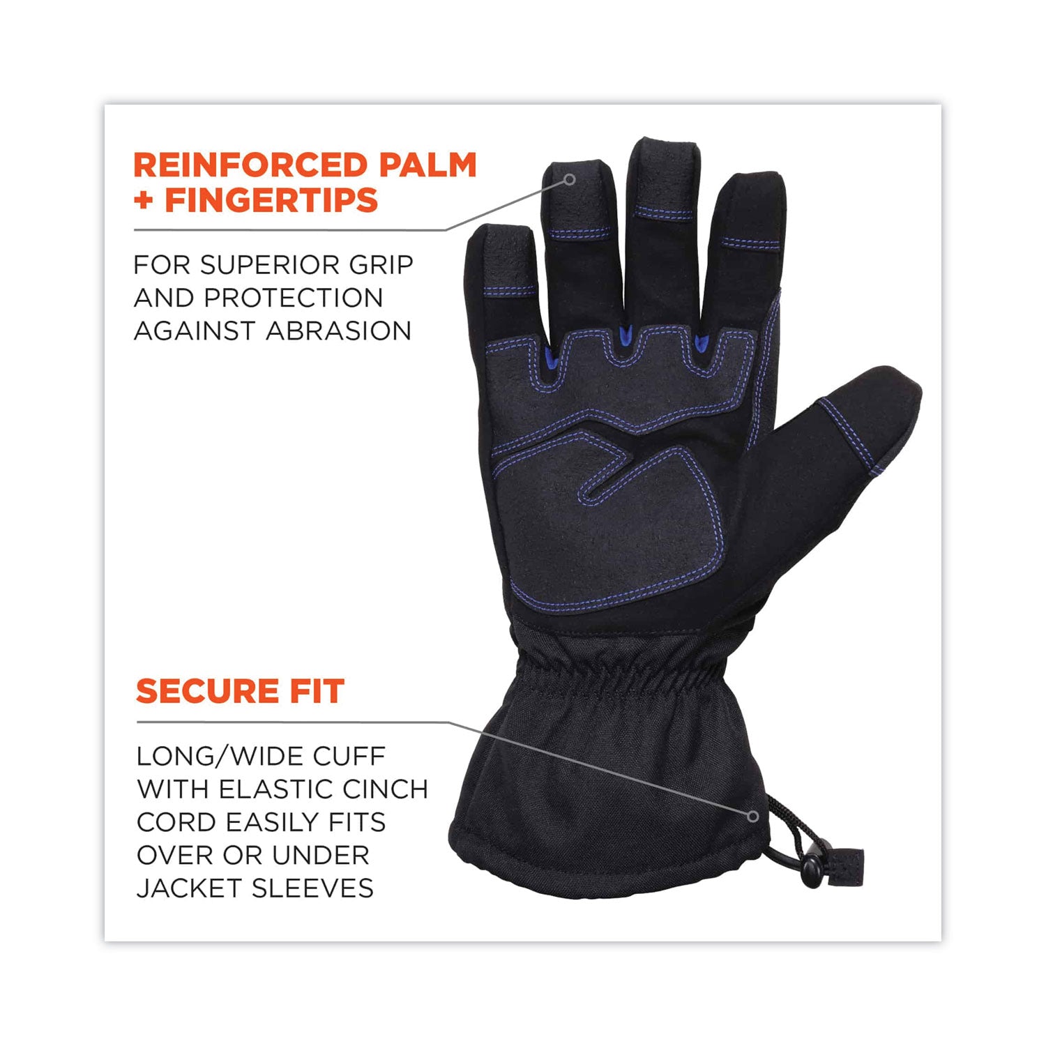 Ergodyne® ProFlex 819WP Extreme Thermal WP Gloves, Black, 2X-Large, Pair