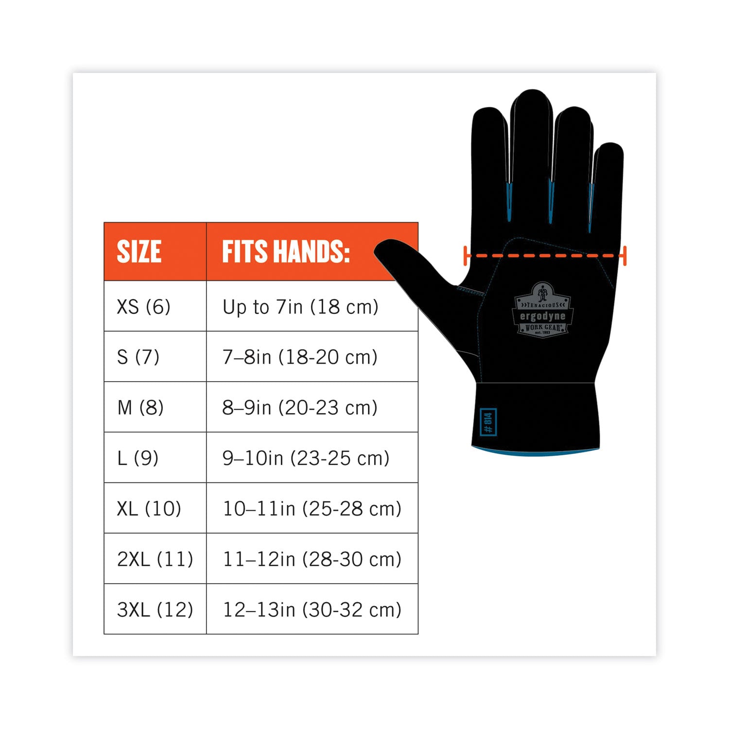 Ergodyne® ProFlex 819WP Extreme Thermal WP Gloves, Black, Small, Pair