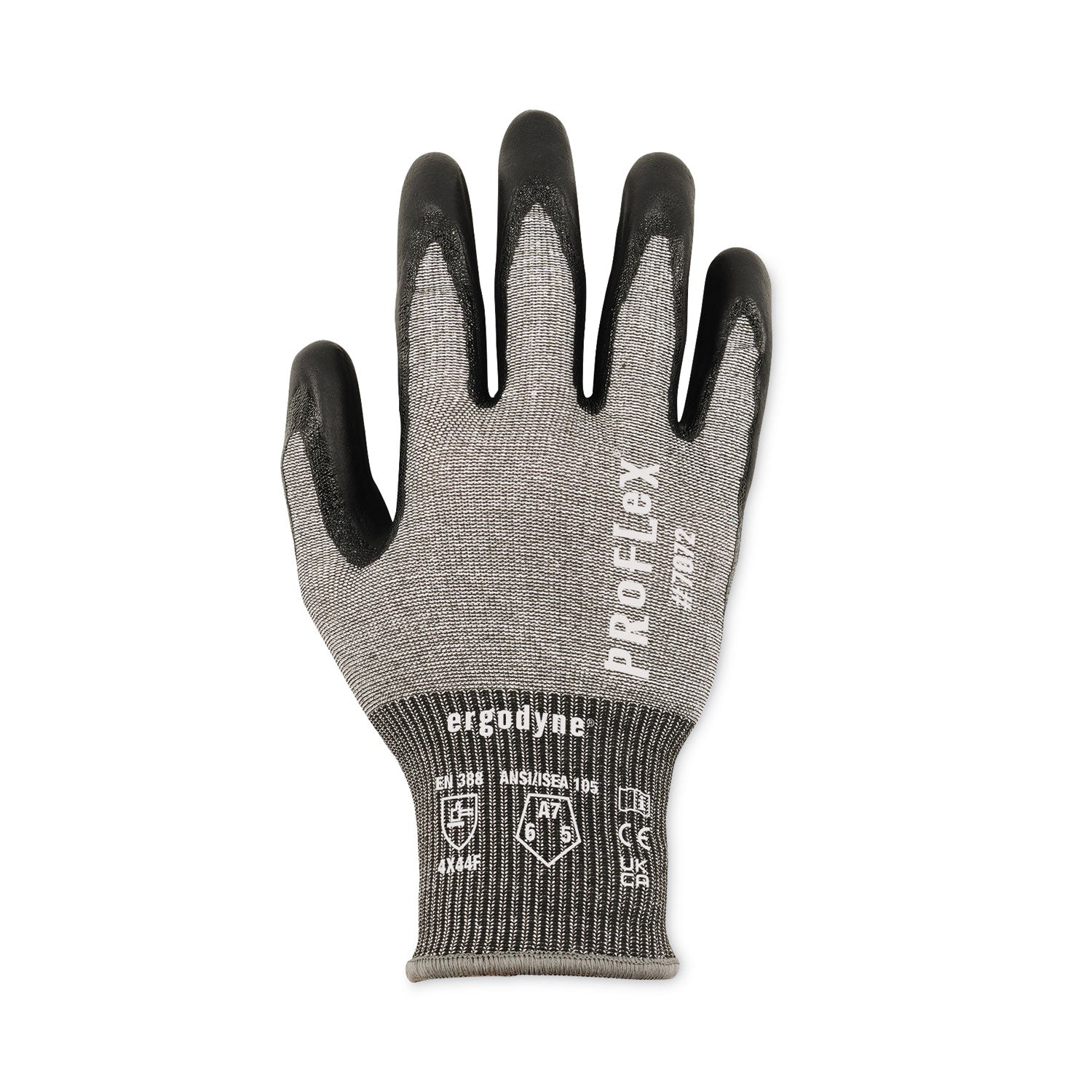 Ergodyne® ProFlex 7072 ANSI A7 Nitrile-Coated CR Gloves, Gray, X-Large, Pair