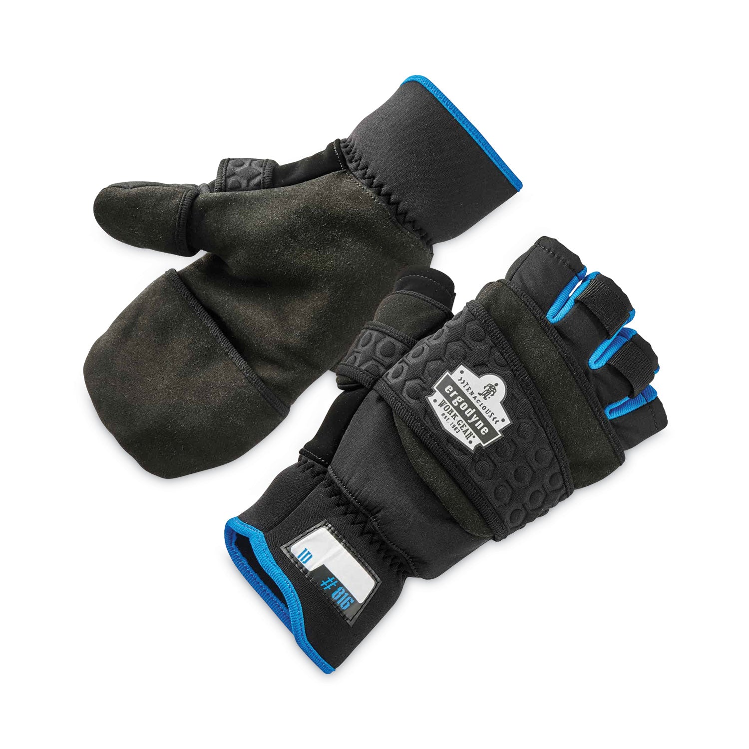 ProFlex 816 Thermal Flip-Top Gloves, Black, X-Large, Pair